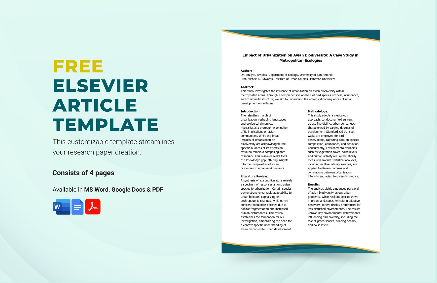  Elsevier Article Template