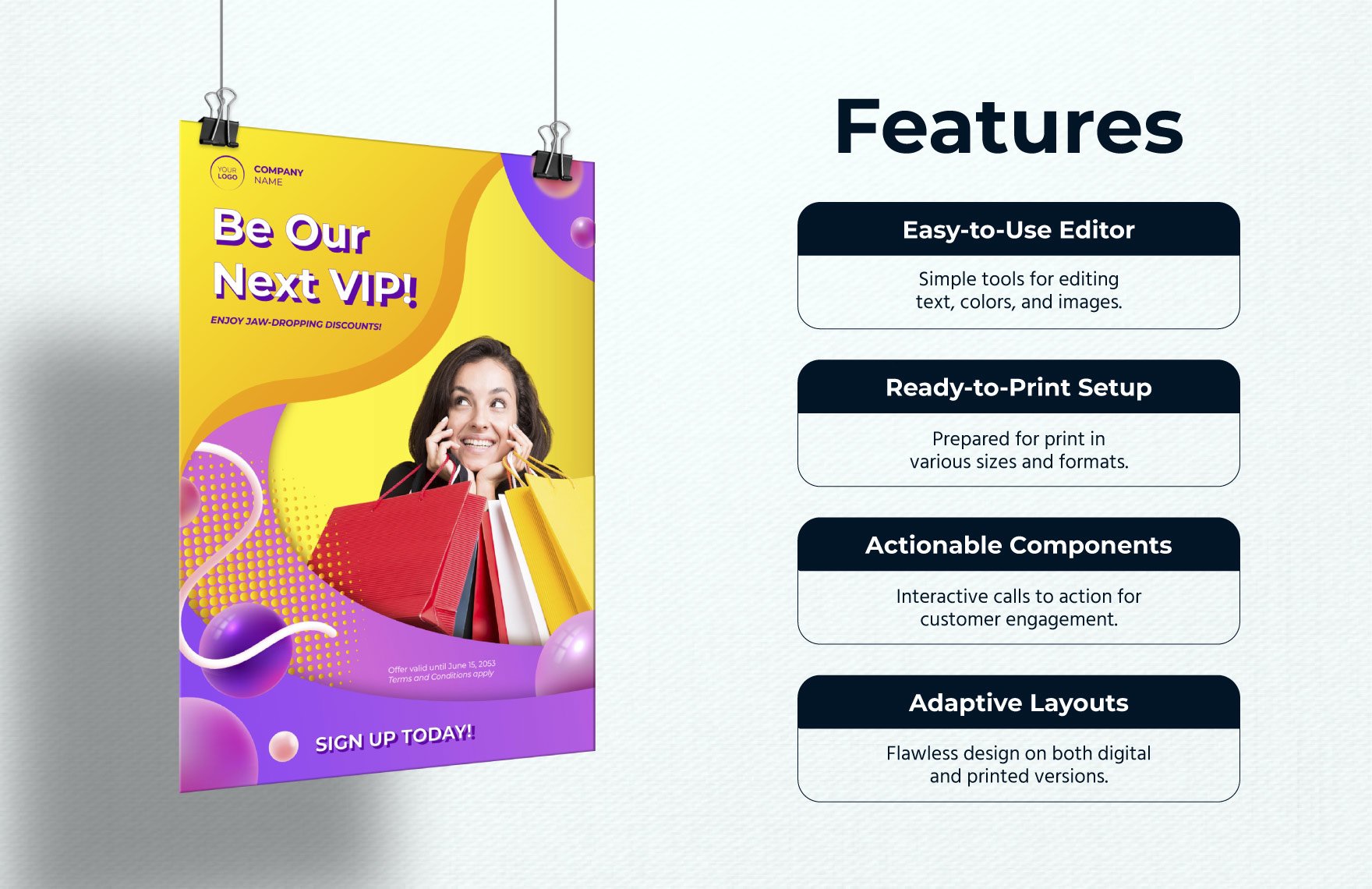 New Customer Acquisition Poster Template