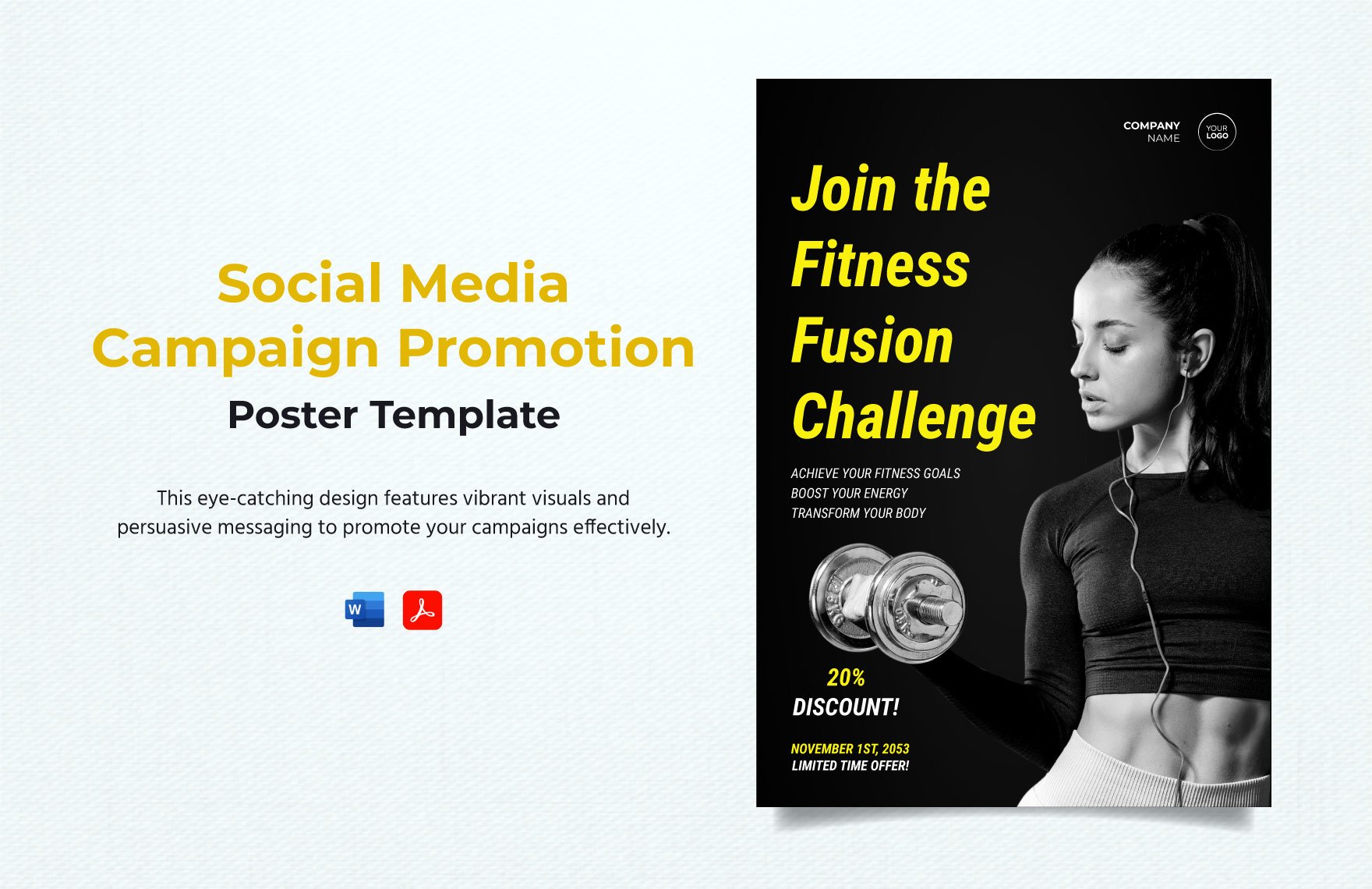 Social Media Campaign Promotion Poster Template