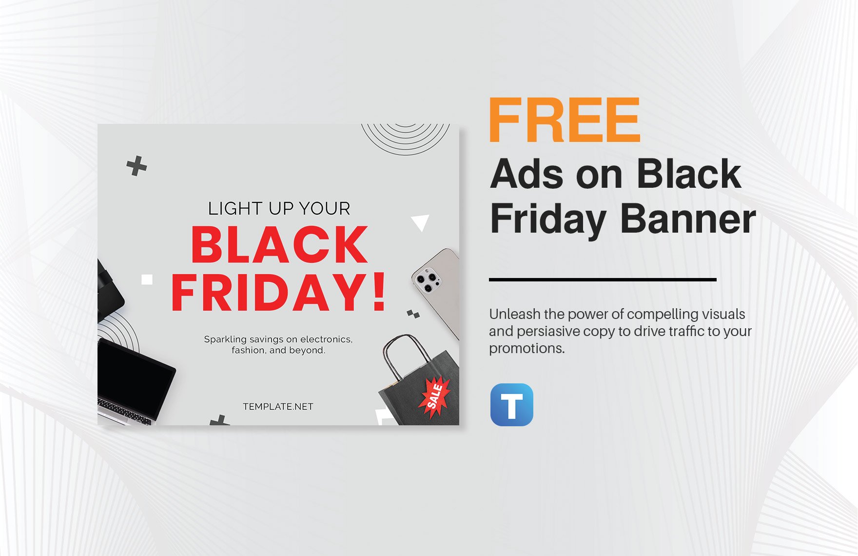 Free Ads on Black Friday Banner Template