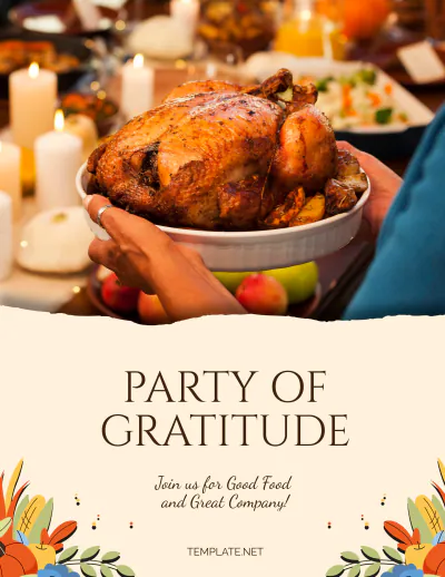 Free Thanksgiving Day 2023 Party Template to Edit Online