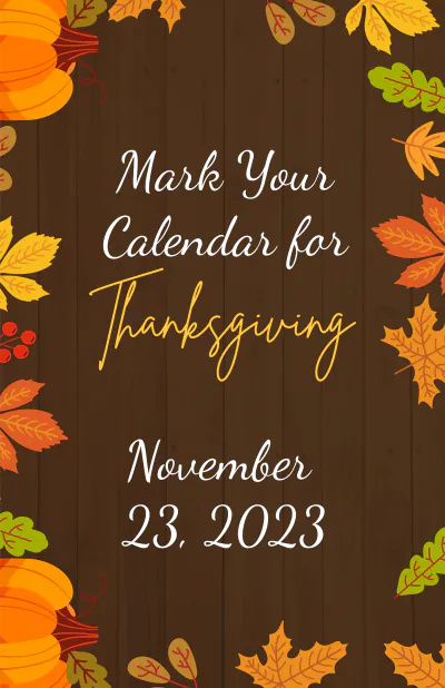 Free 2023 Thanksgiving Day Schedule Template to Edit Online