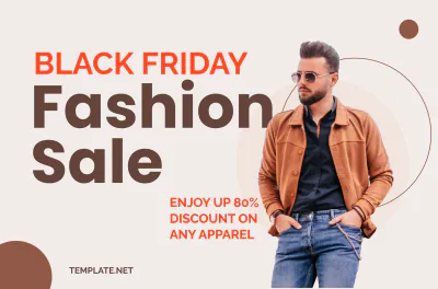 Free Clothing Black Friday Banner Template to Edit Online