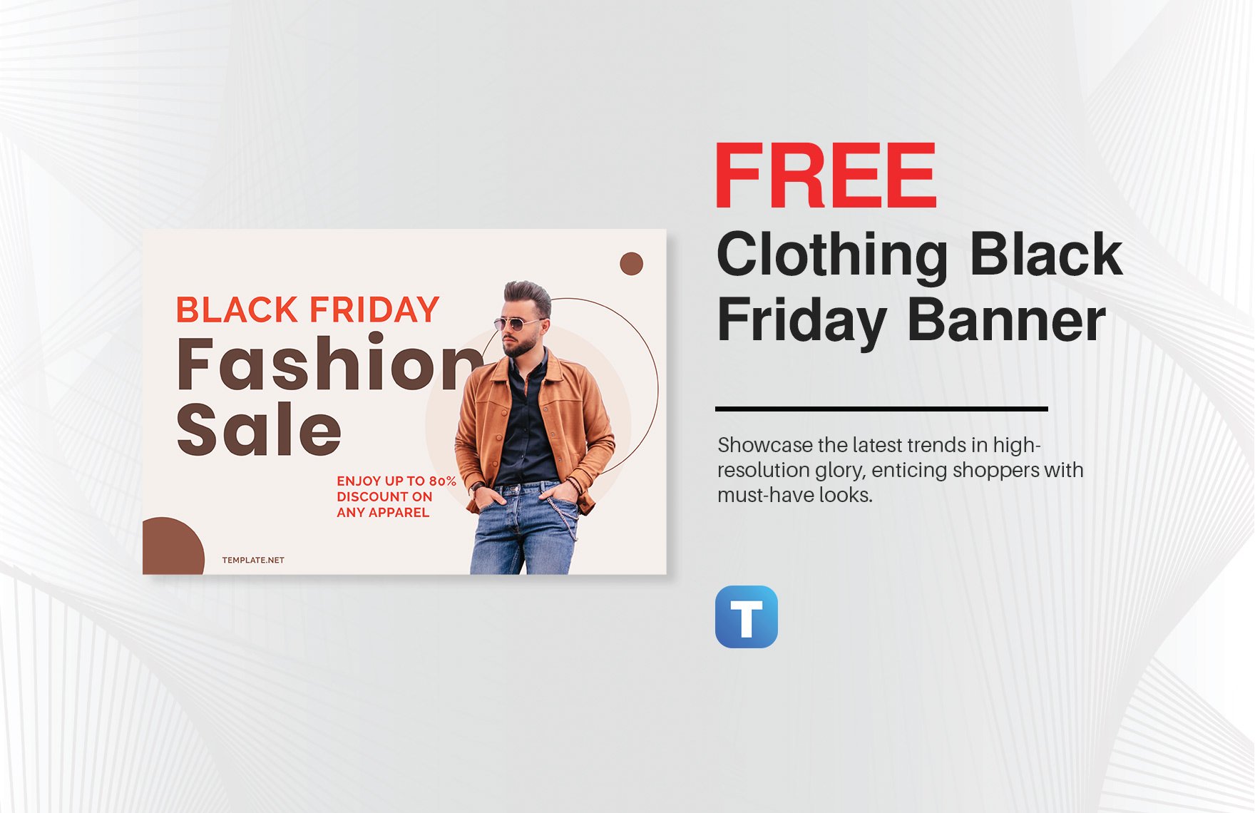 Free Clothing Black Friday Banner Template