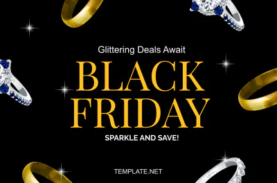 Free Jewellery Black Friday Banner Template to Edit Online