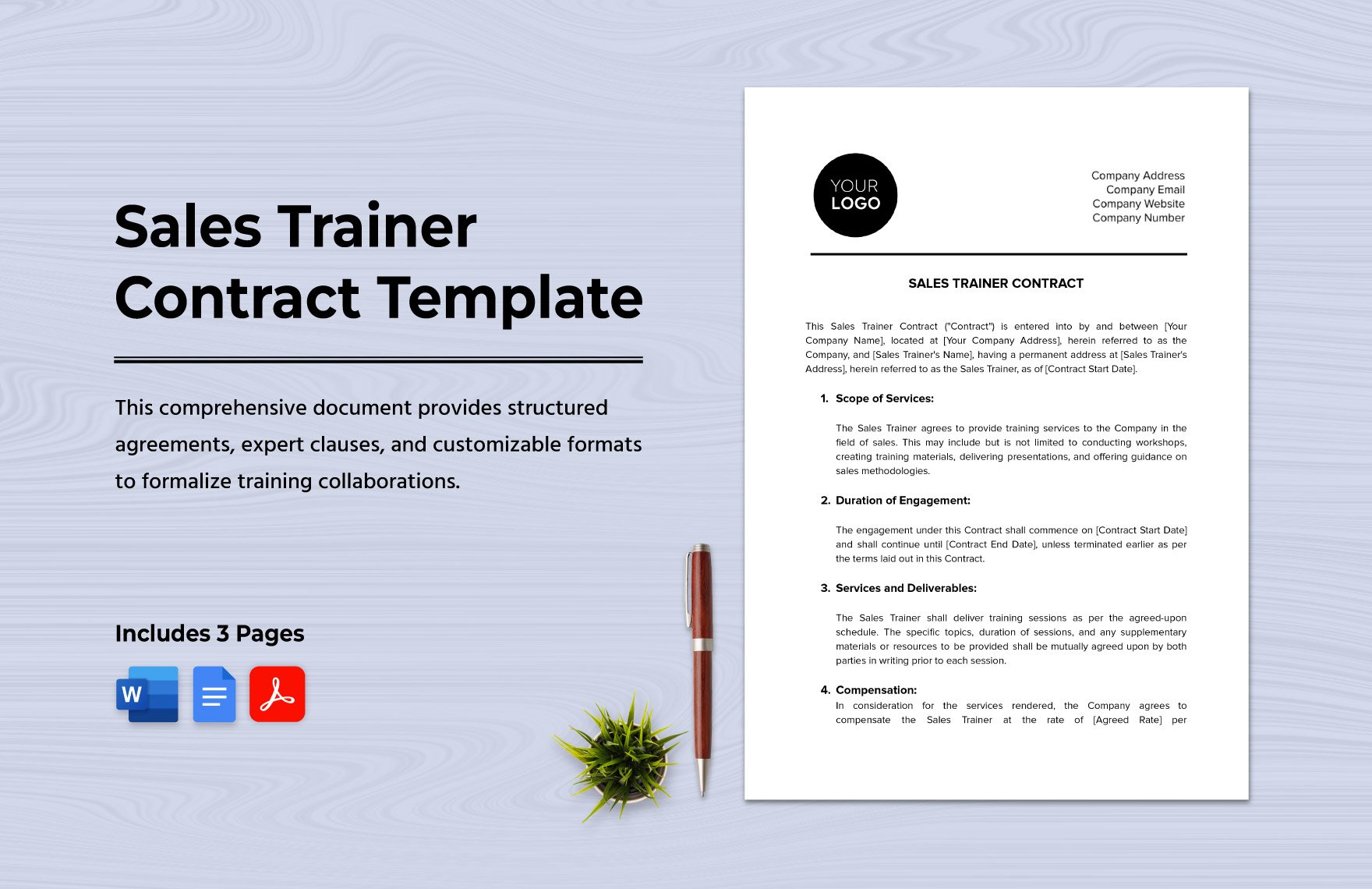 Sales Trainer Contract Template