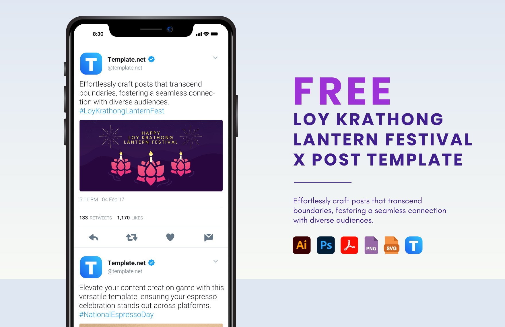 Loy Krathong Lantern Festival X Post Template