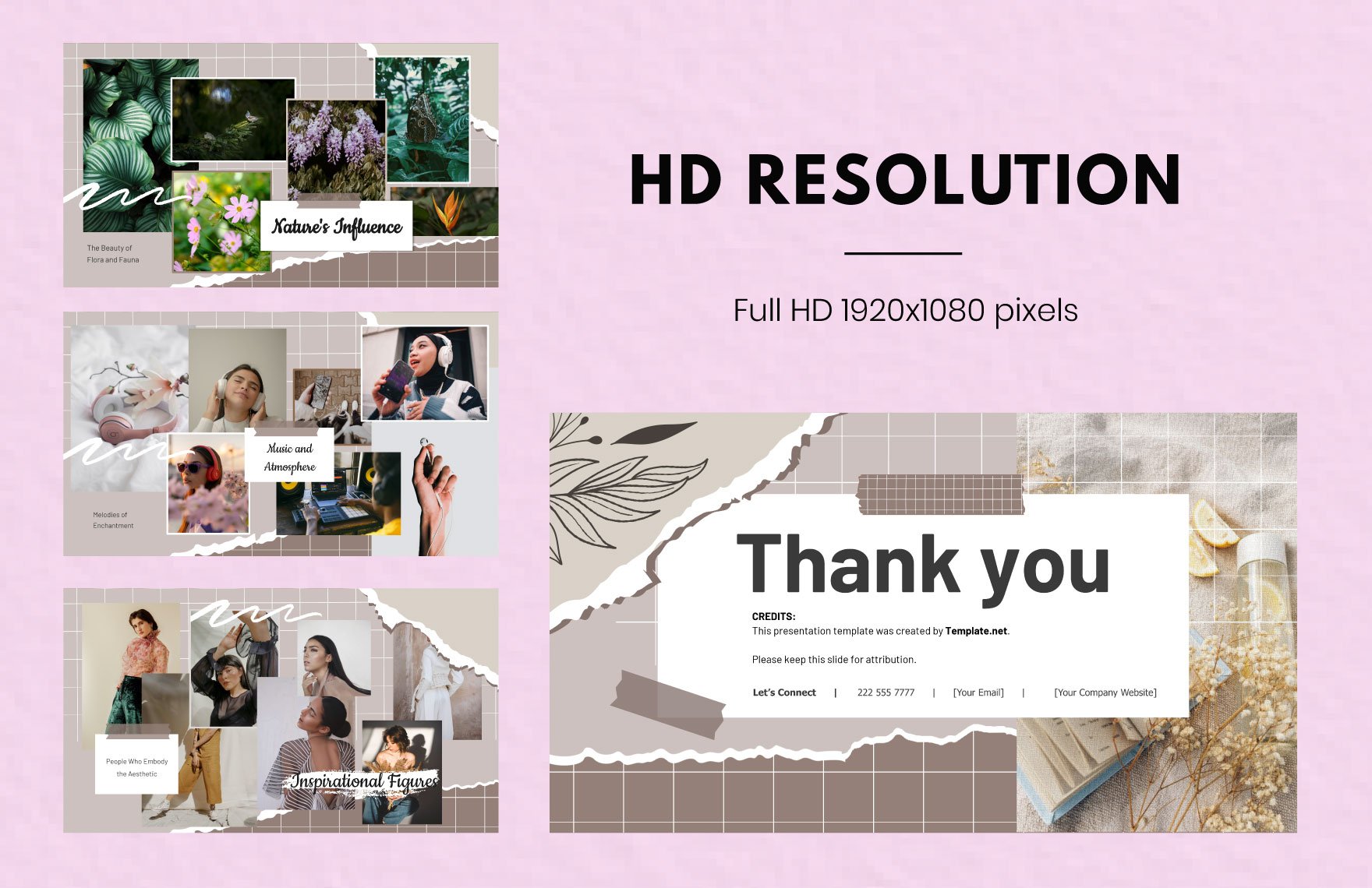 Aesthetic Vision Board Template