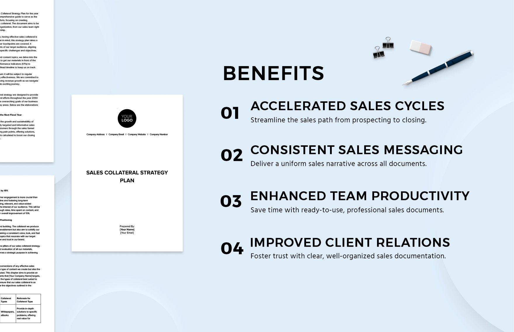 Sales Collateral Strategy Plan Template