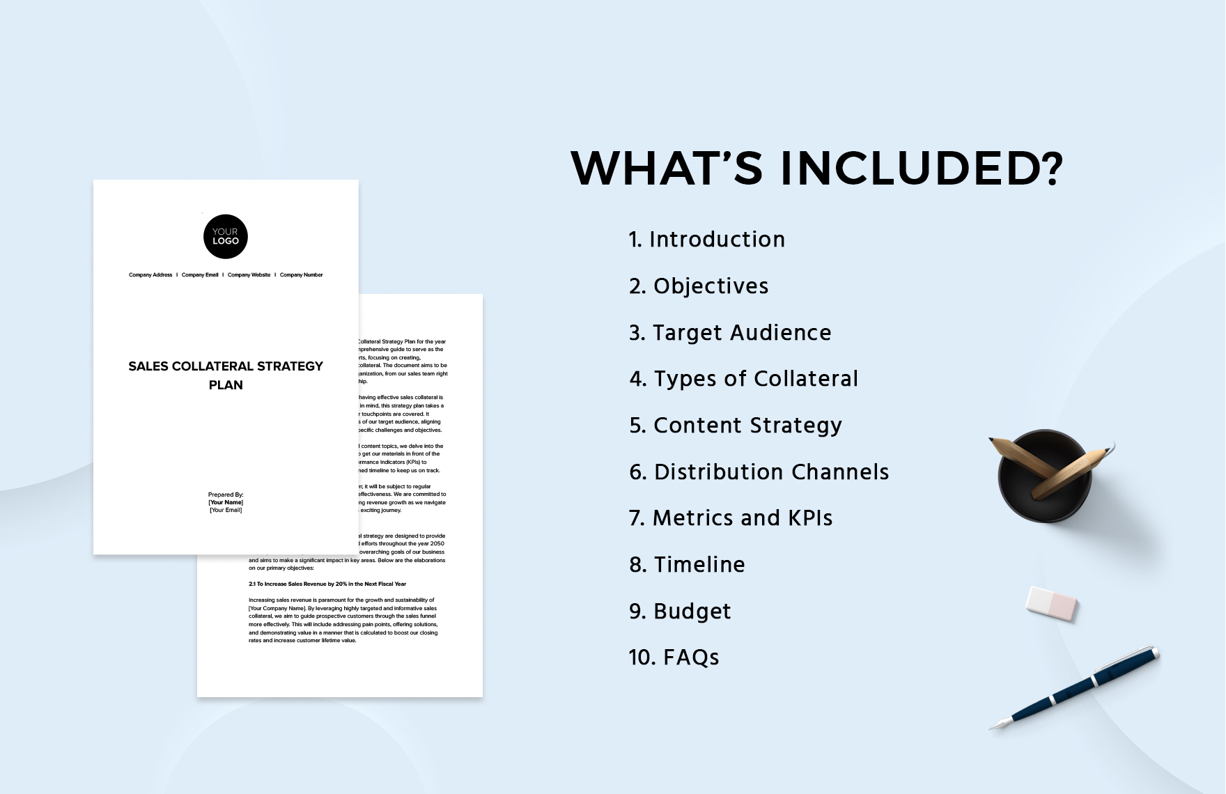Sales Collateral Strategy Plan Template