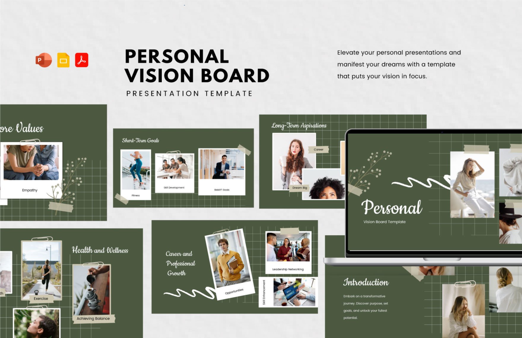 Free Personal Vision Board Template