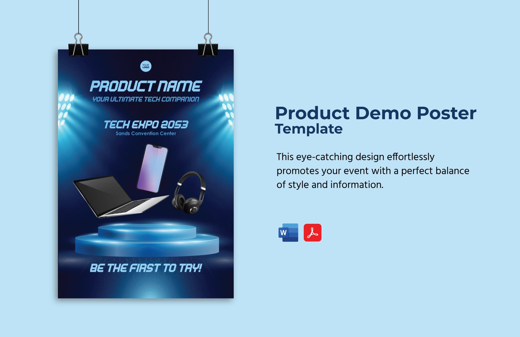 Product Demo Poster Template