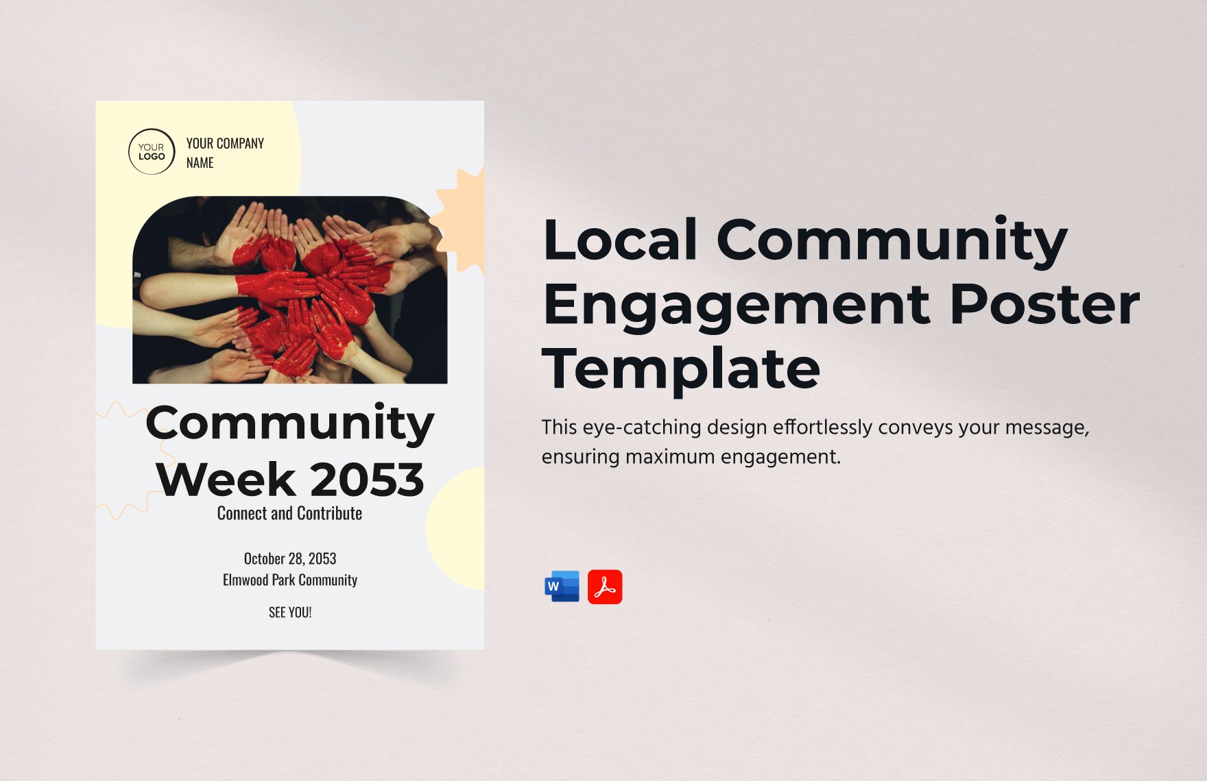 Local Community Engagement Poster Template