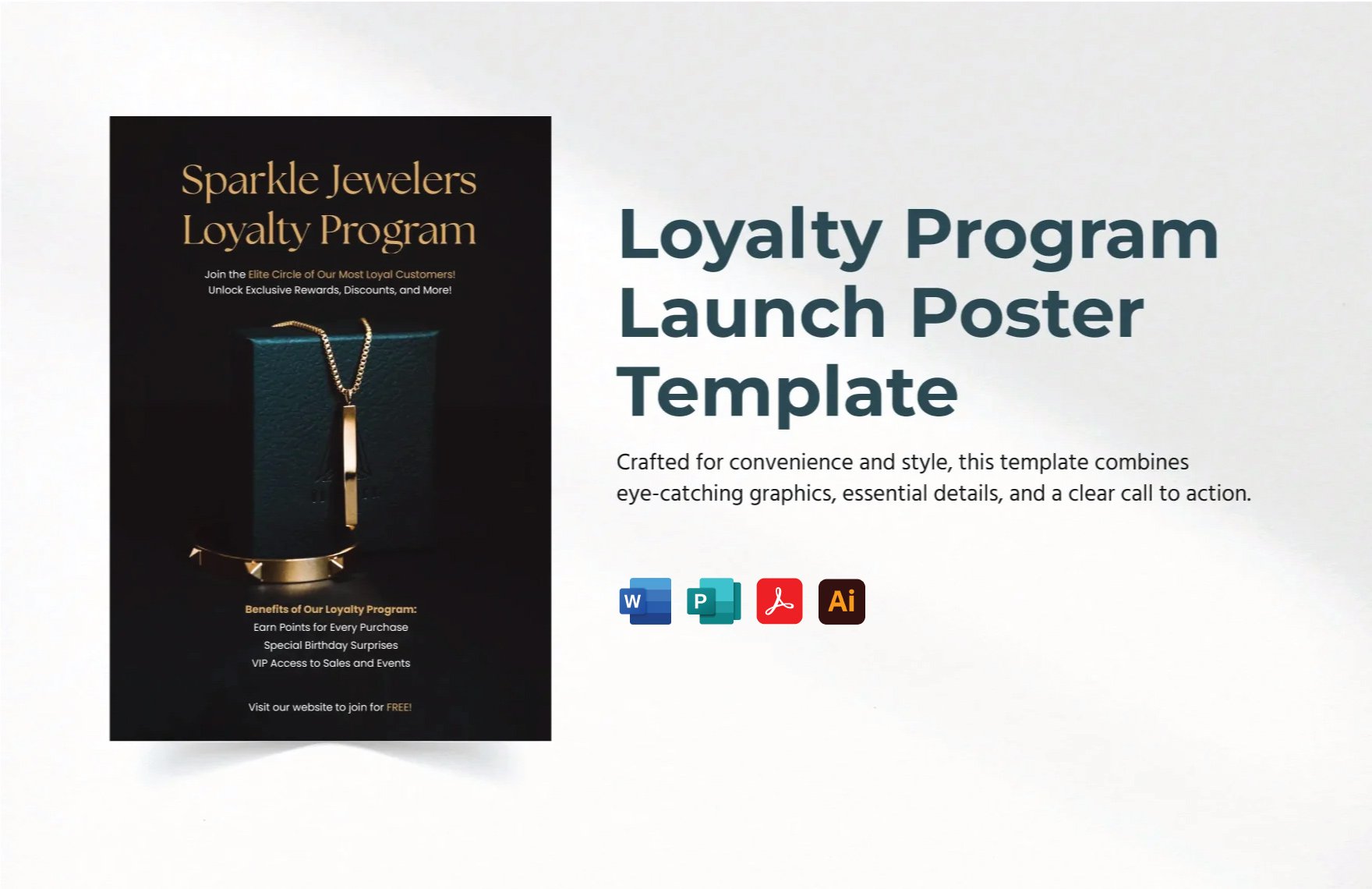 Loyalty Program Launch Poster Template in Word, PDF, Illustrator, Publisher