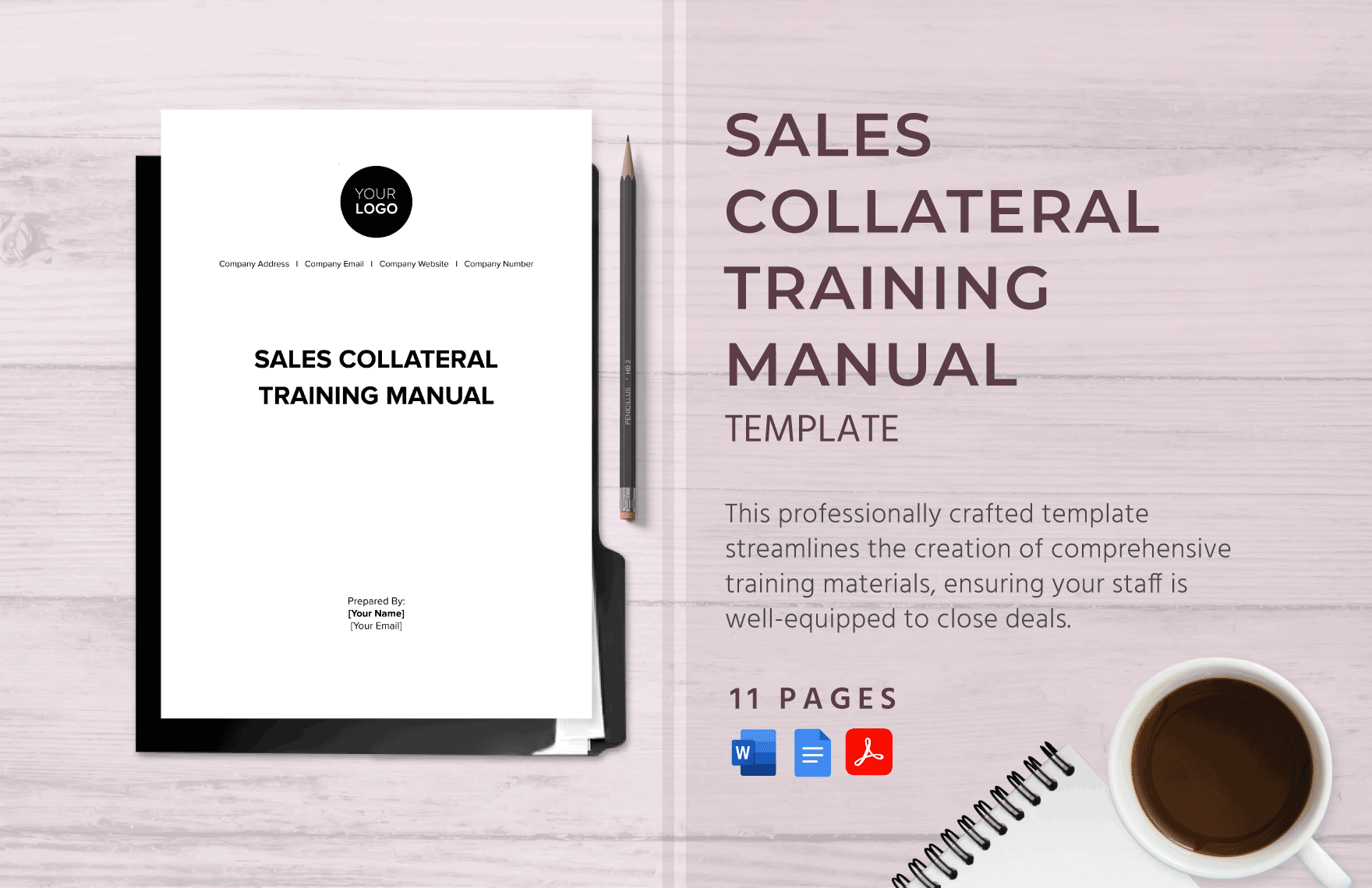 Sales Collateral Training Manual Template in Word, Google Docs, PDF
