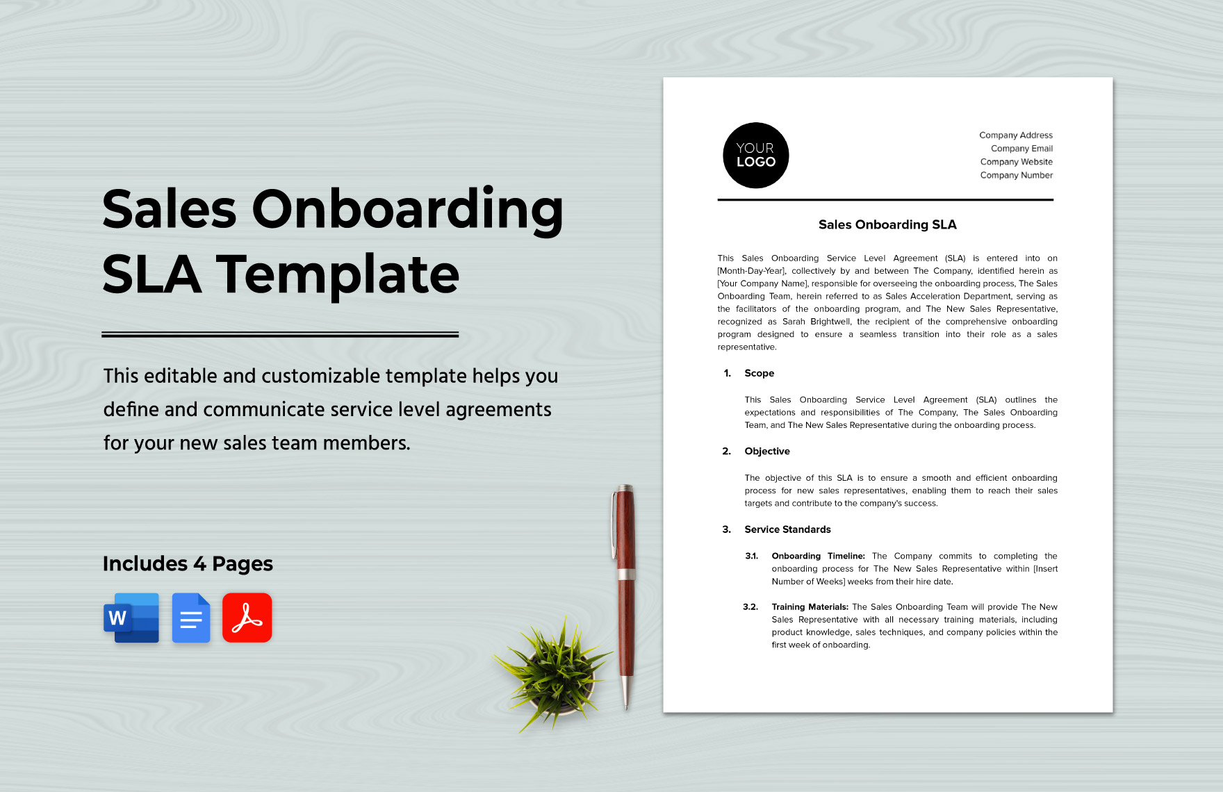 Sales Onboarding SLA Template