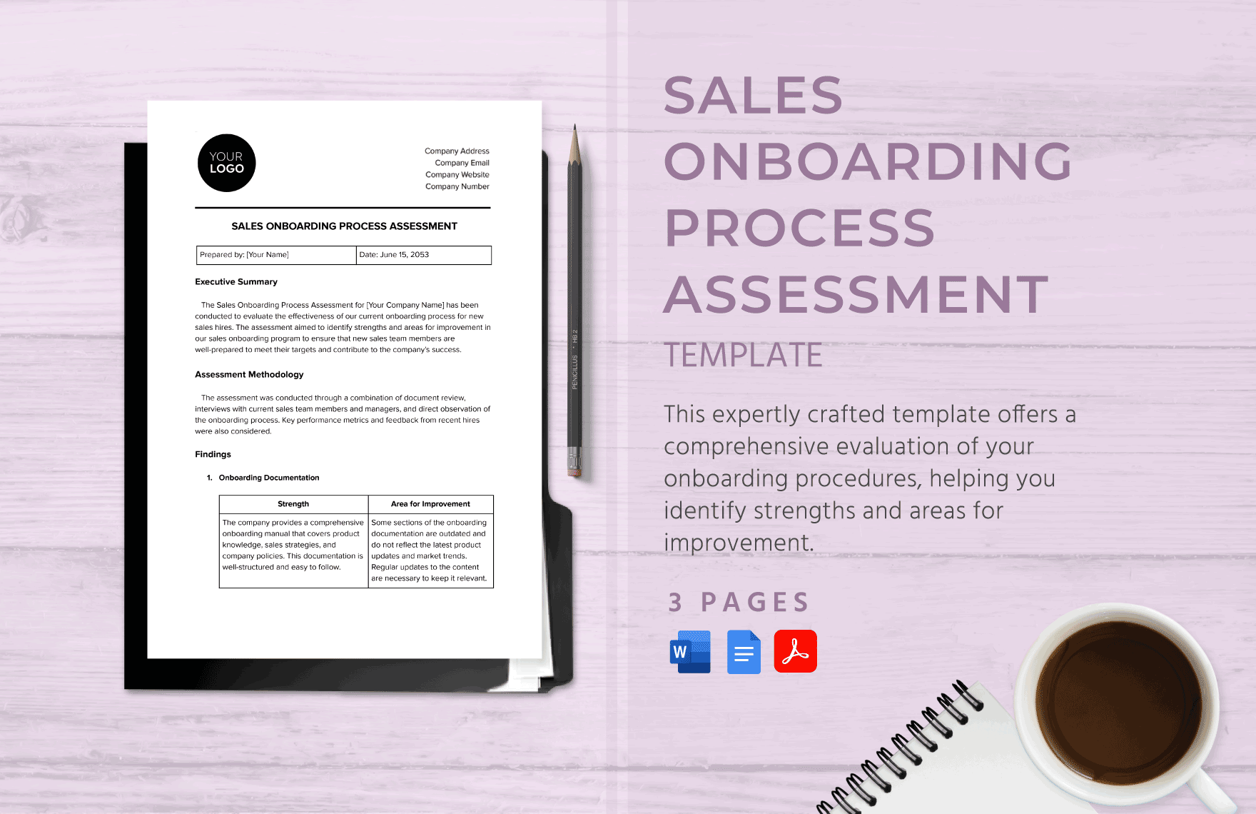 Sales Onboarding Process Assessment Template in Word, Google Docs, PDF