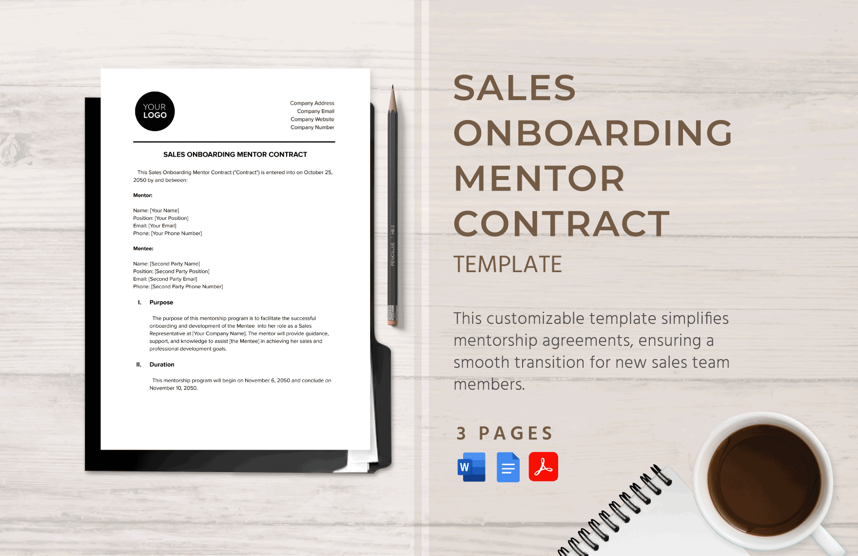 Sales Onboarding Mentor Contract Template