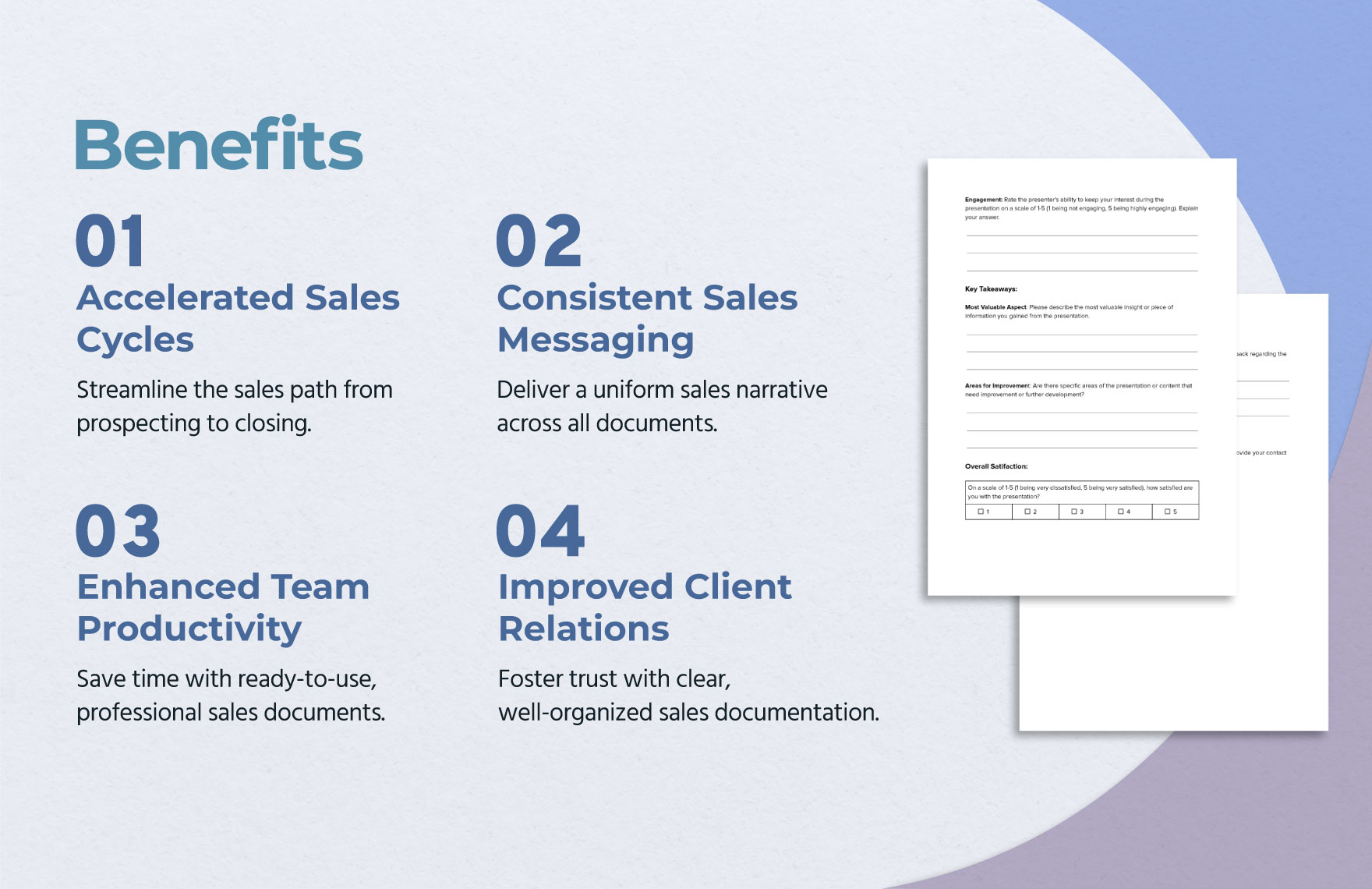 Sales Presentation Survey for Stakeholders Template