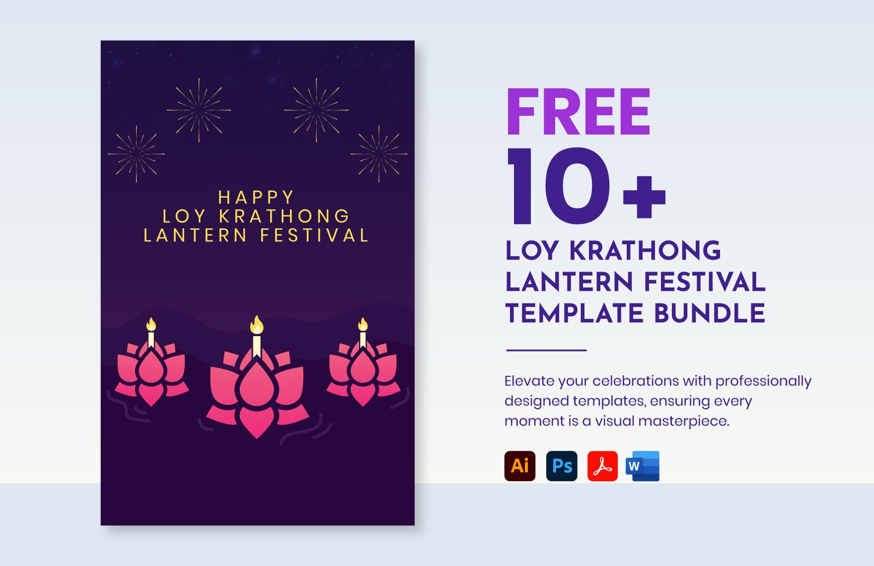 Loy Krathong Lantern Festival Bundle Template