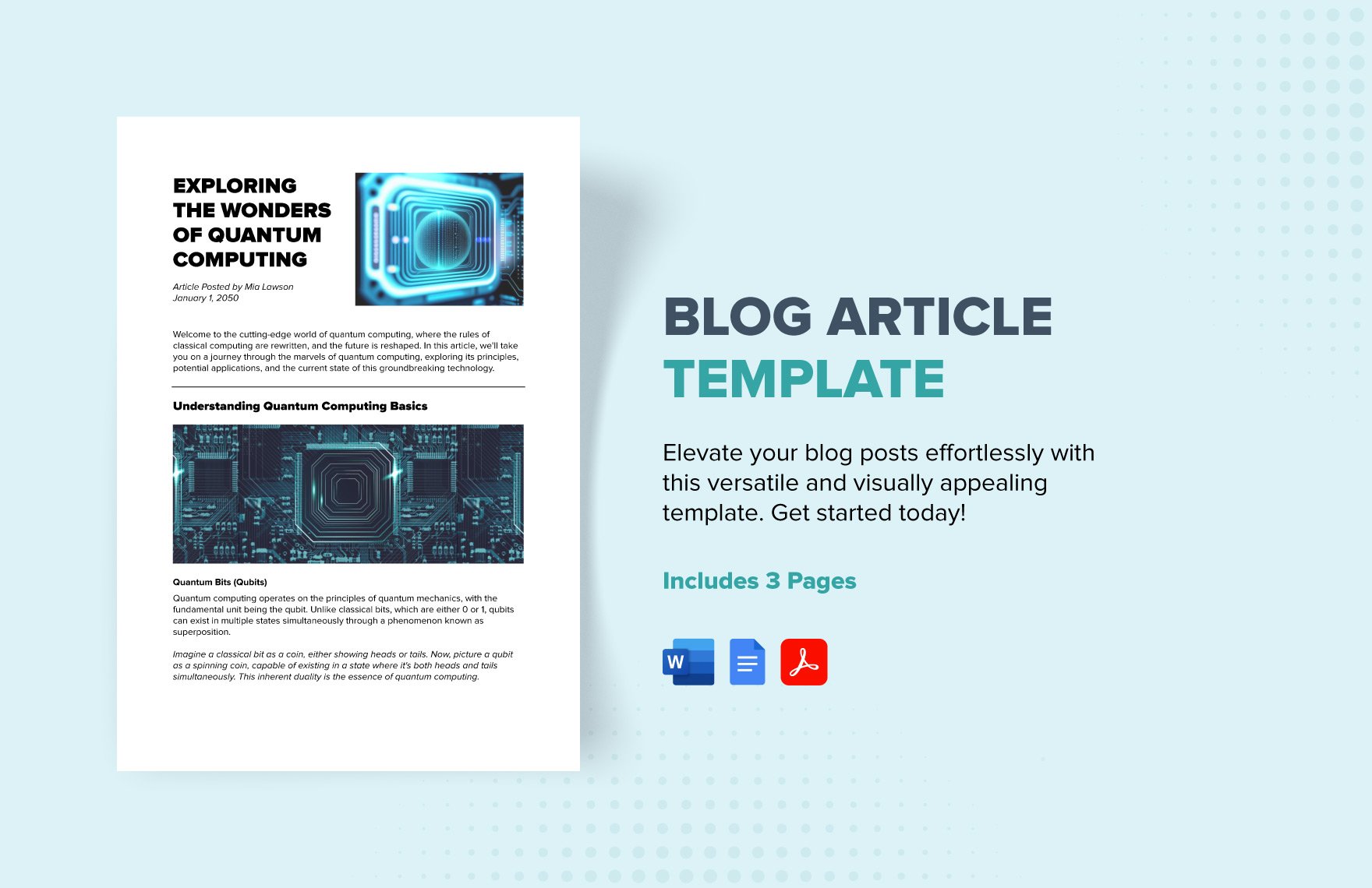 Blog Article Template in PDF Word Google Docs Download Template net