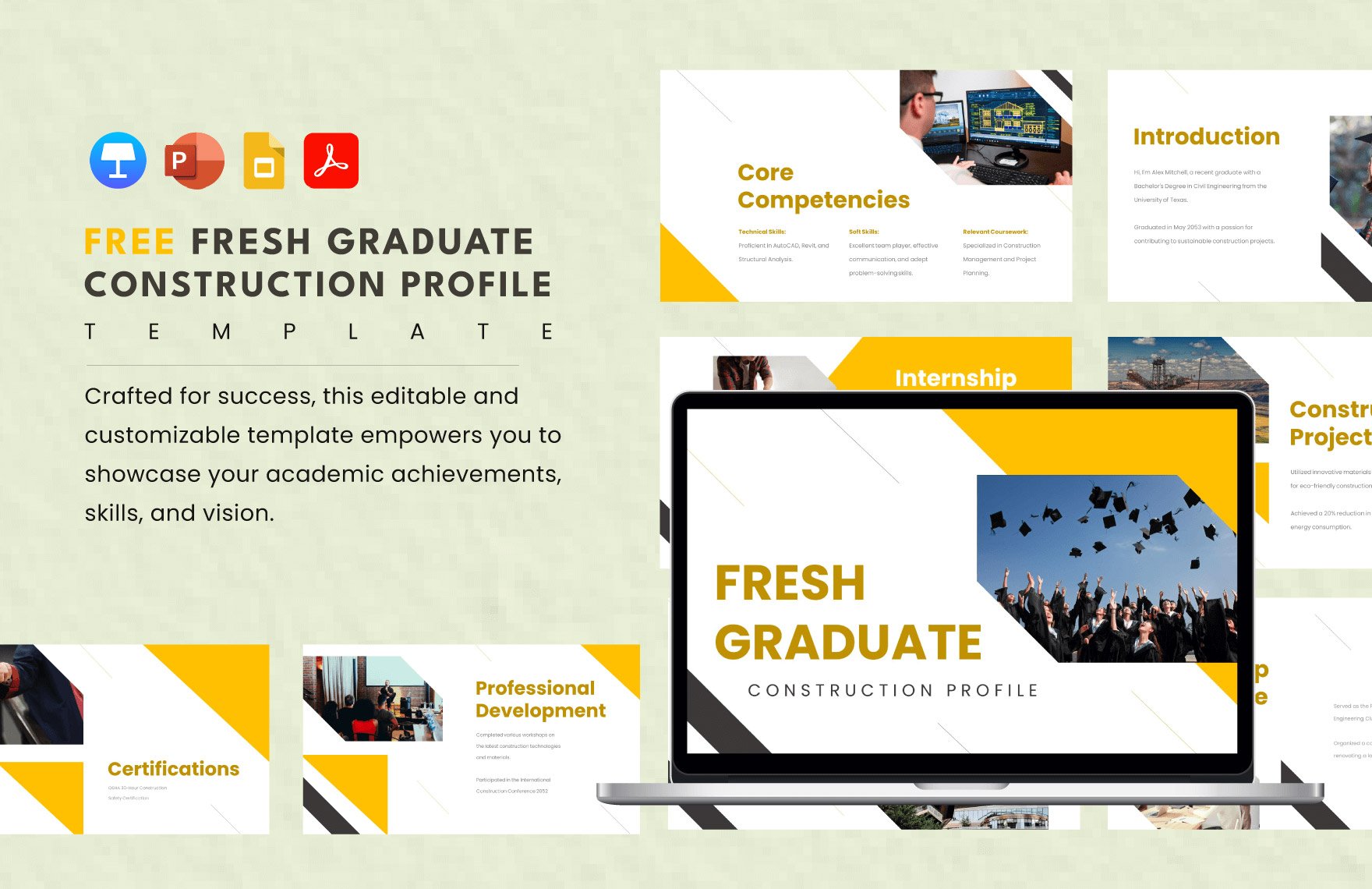 Fresh Graduate Construction Profile Template