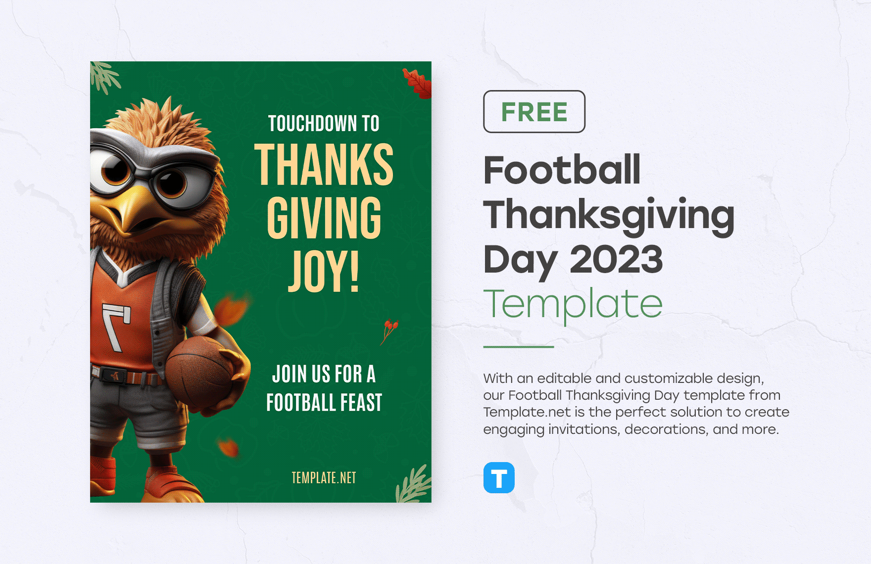 Football Thanksgiving Day 2023 Template