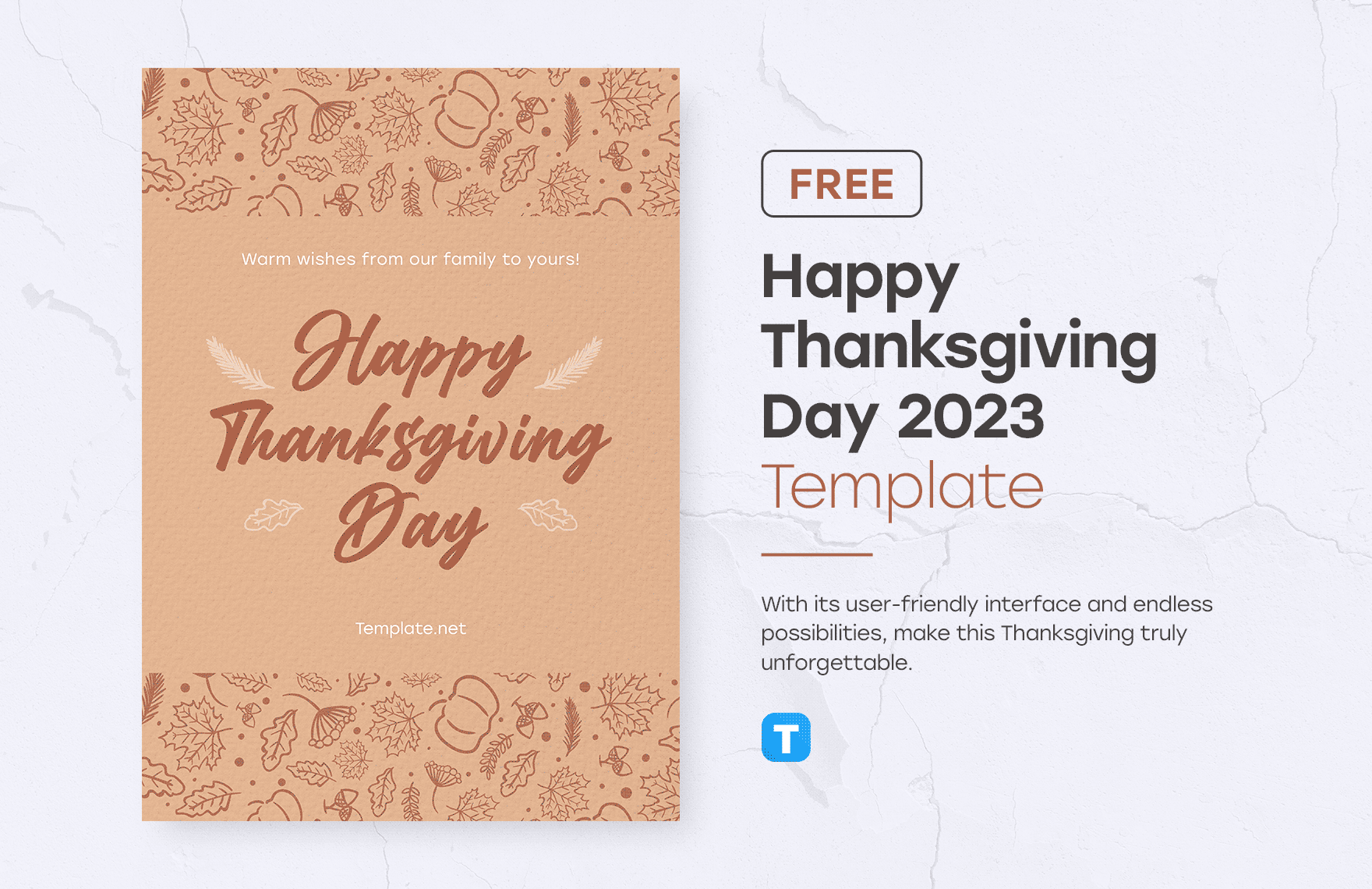 Happy Thanksgiving Day 2023 Template
