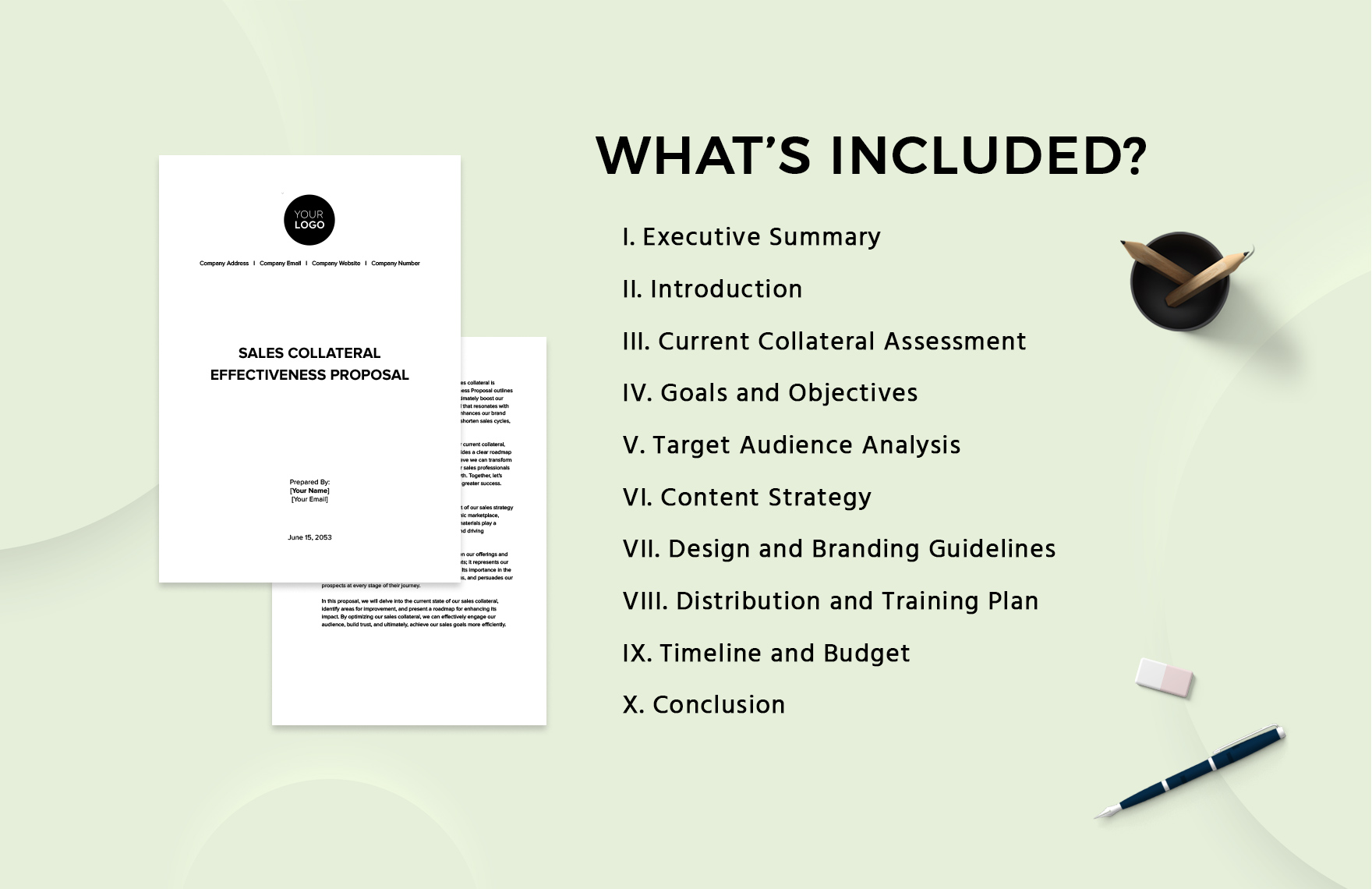 Sales Collateral Effectiveness Proposal Template