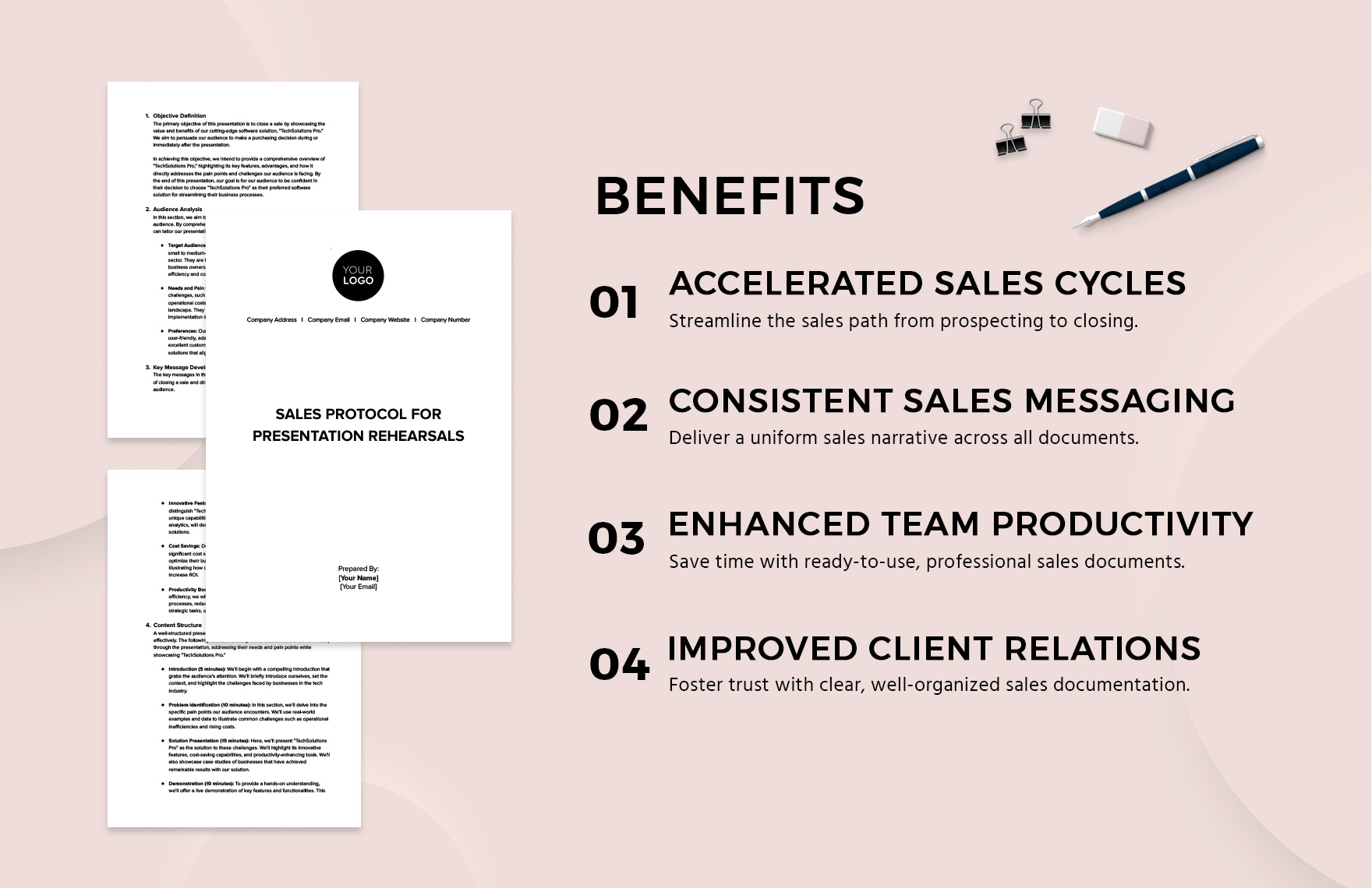 Sales Protocol for Presentation Rehearsals Template