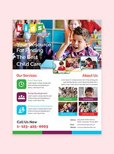 child care flyer design