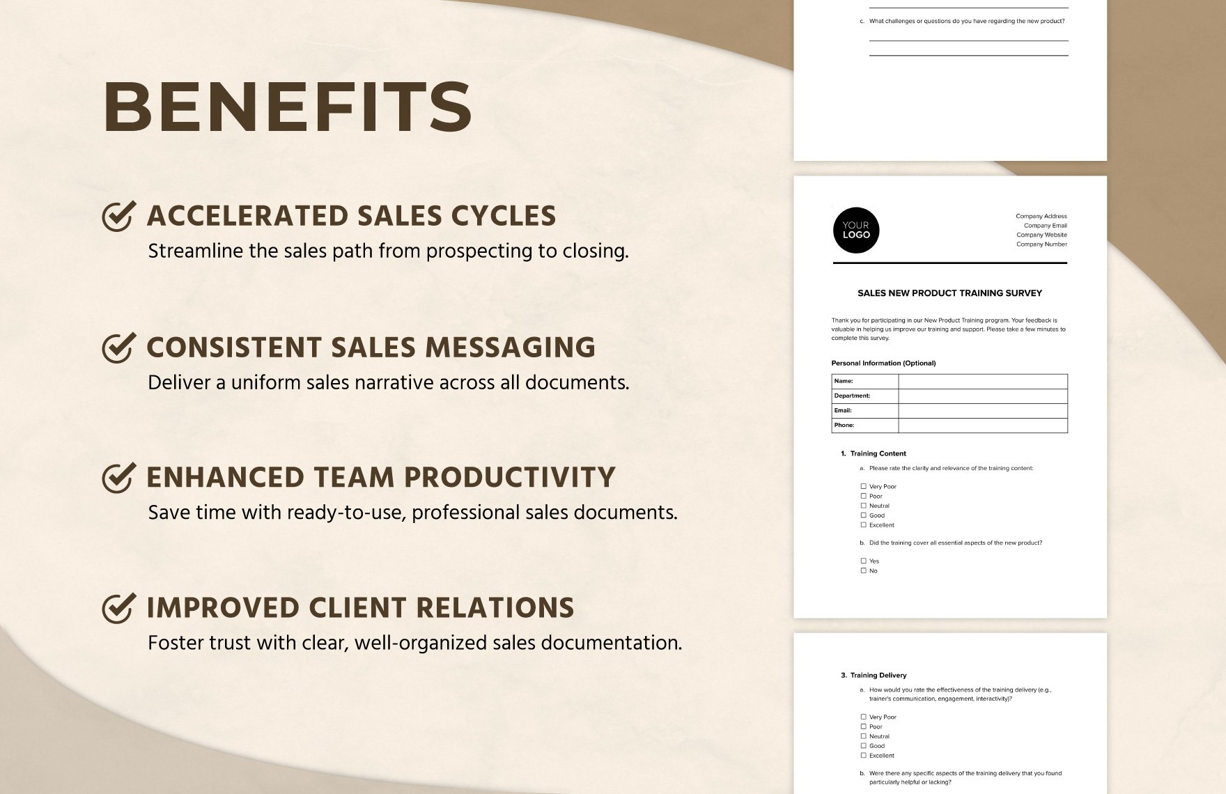 Sales New Product Training Survey Template