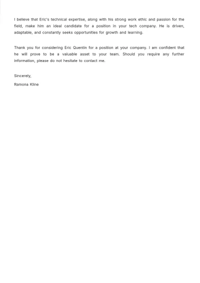 Free Teacher Recommendation Letter  Template to Edit Online