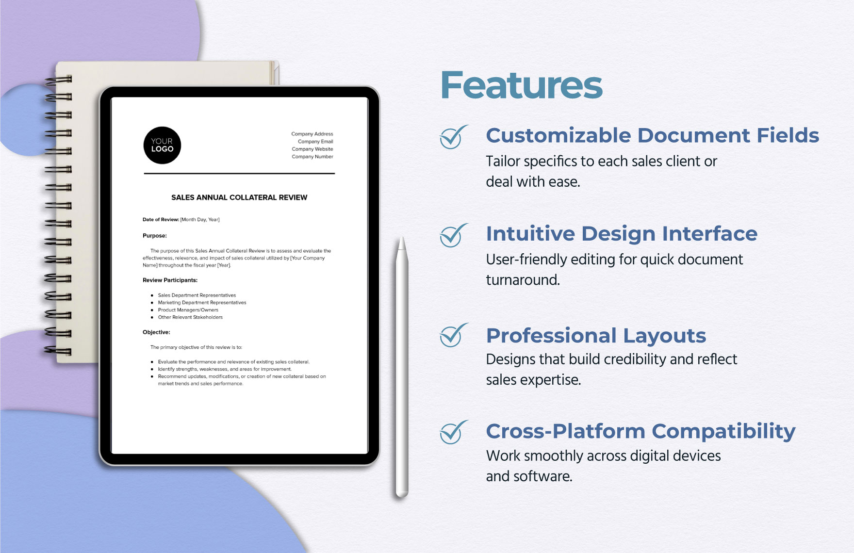 Sales Annual Collateral Review Template
