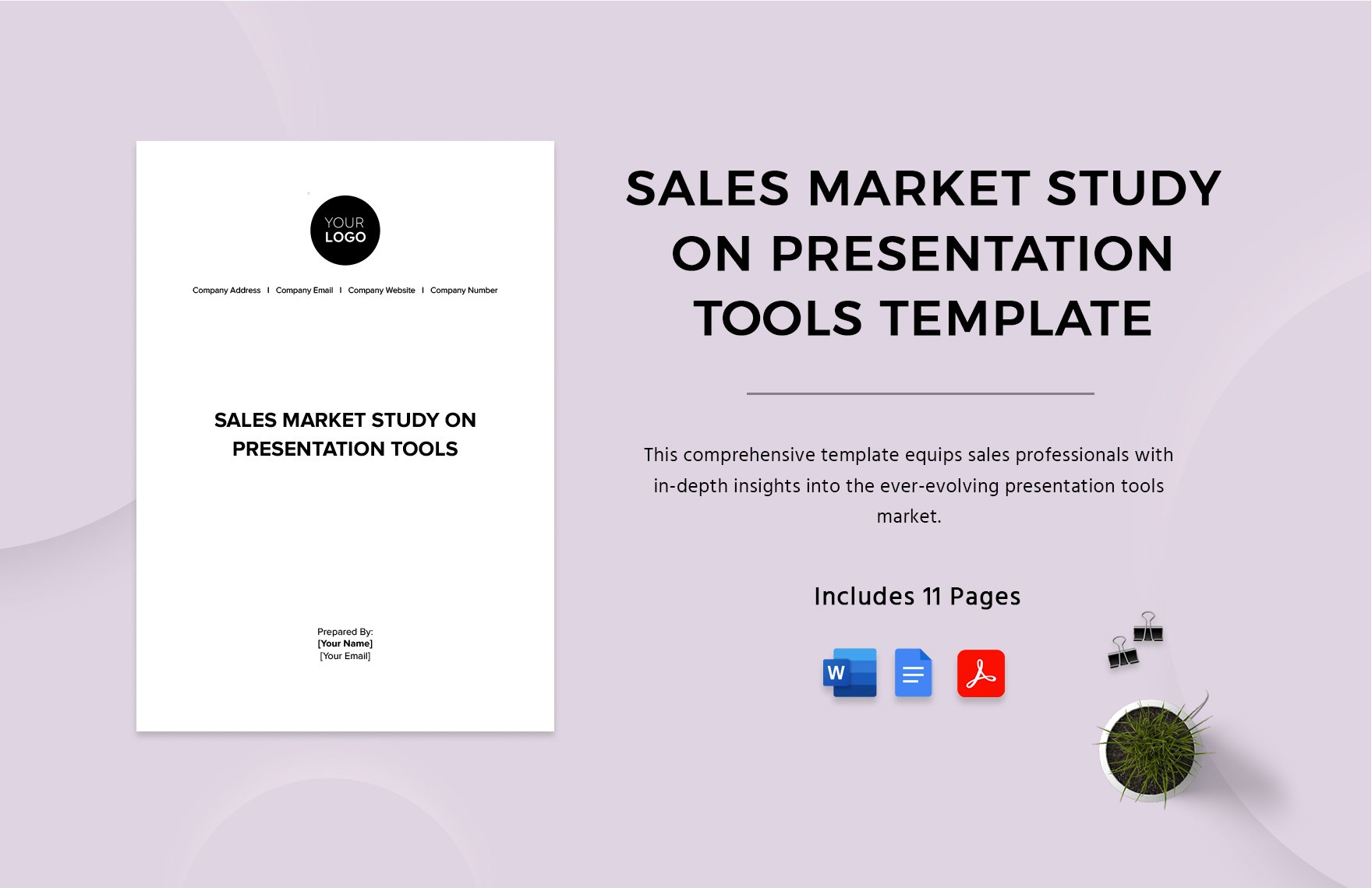 Sales Market Study on Presentation Tools Template