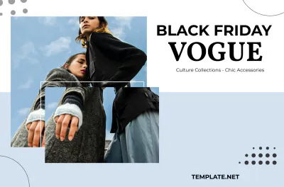 Free Fashion Show Black Friday Banner Template to Edit Online