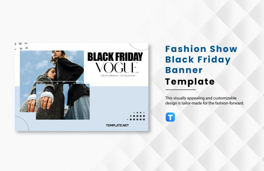 Free Fashion Show Black Friday Banner Template