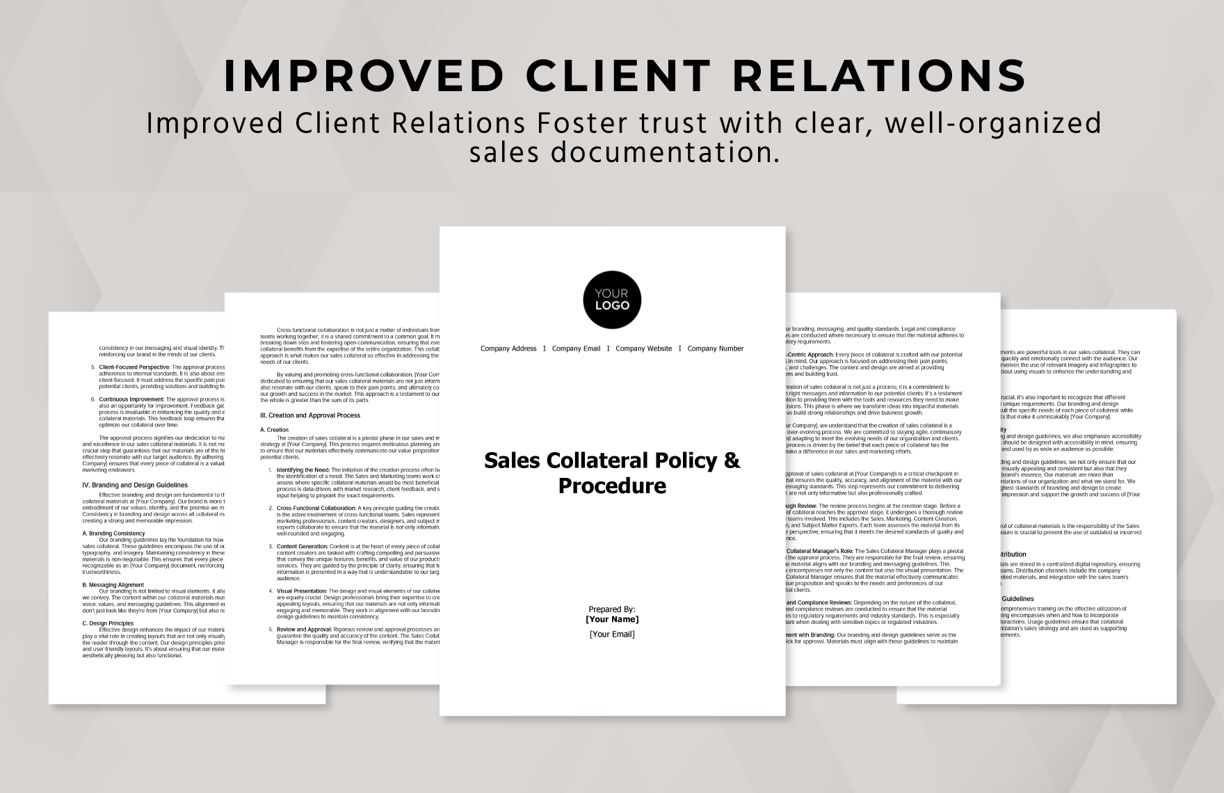 Sales Collateral Policy & Procedure Template