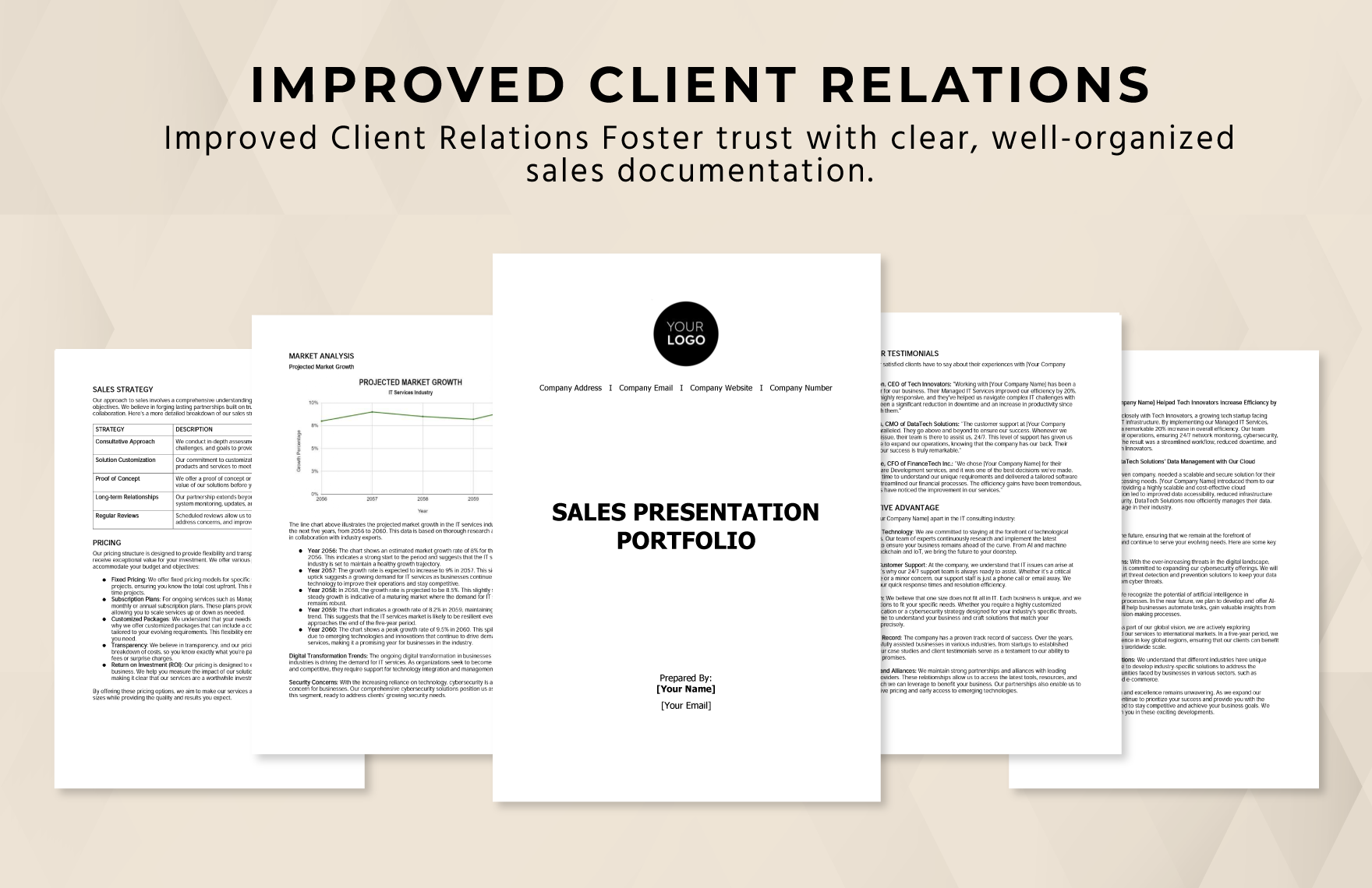 Sales Presentation Portfolio Template