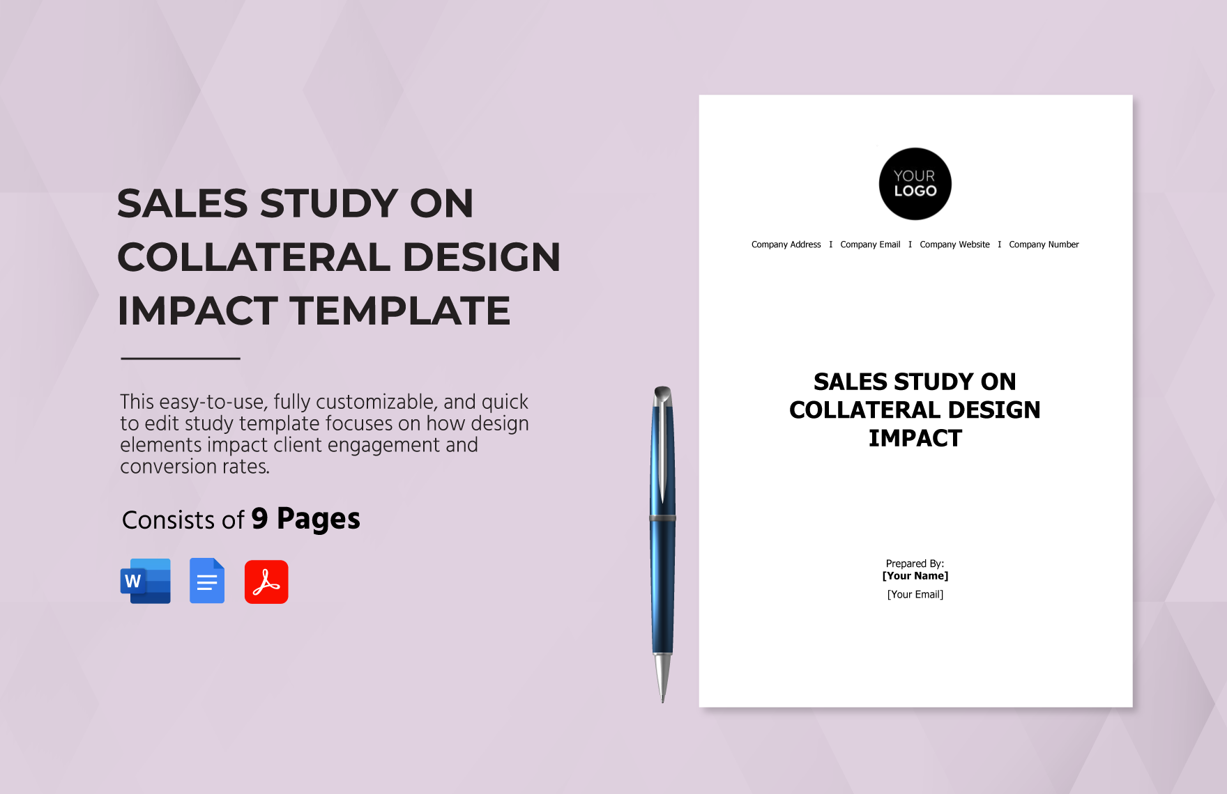 Sales Study on Collateral Design Impact Template