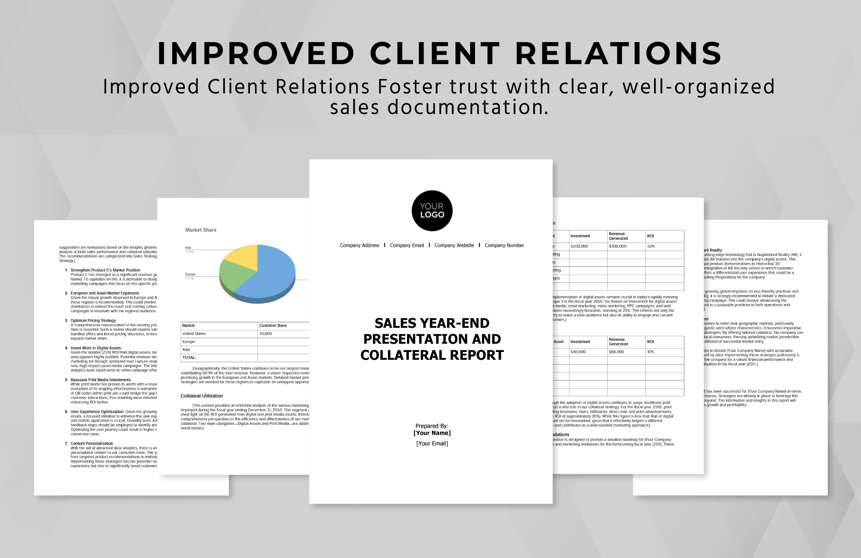 Sales Yearend Presentation and Collateral Report Template