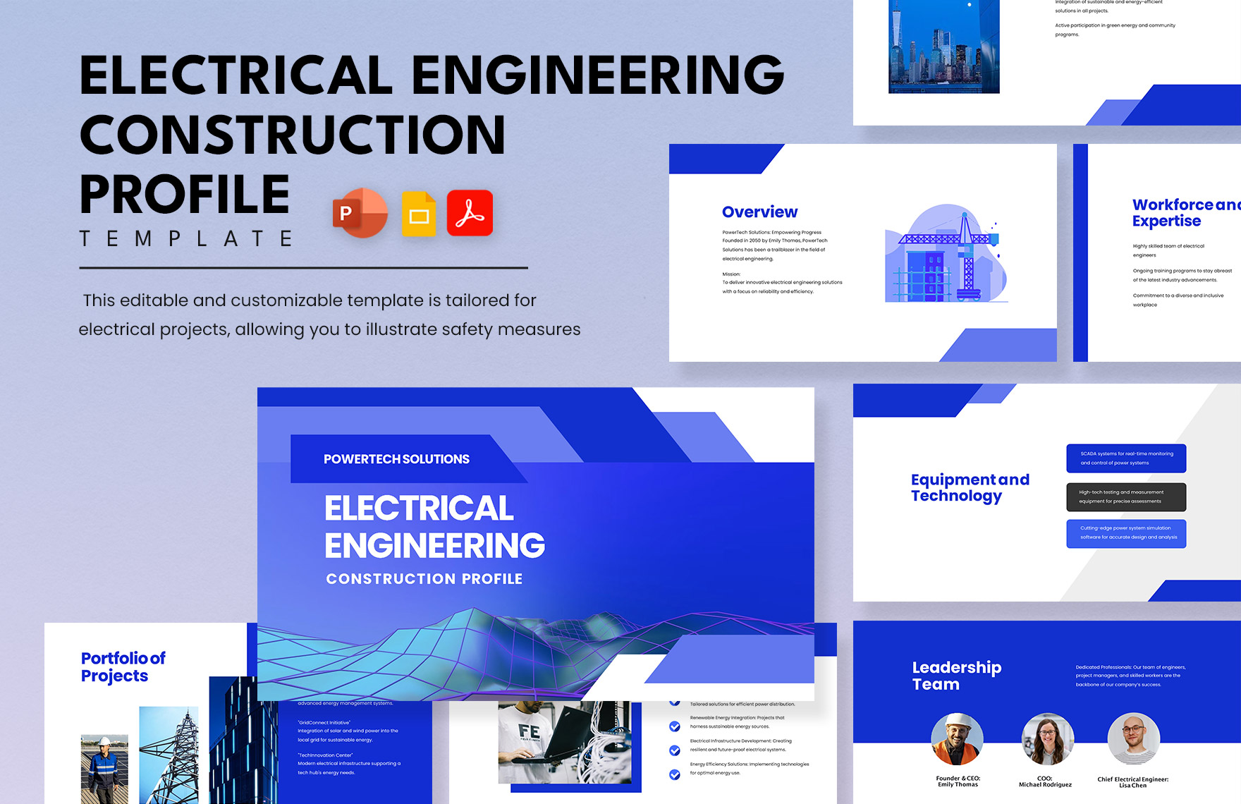 Electrical Engineering Construction Profile Template