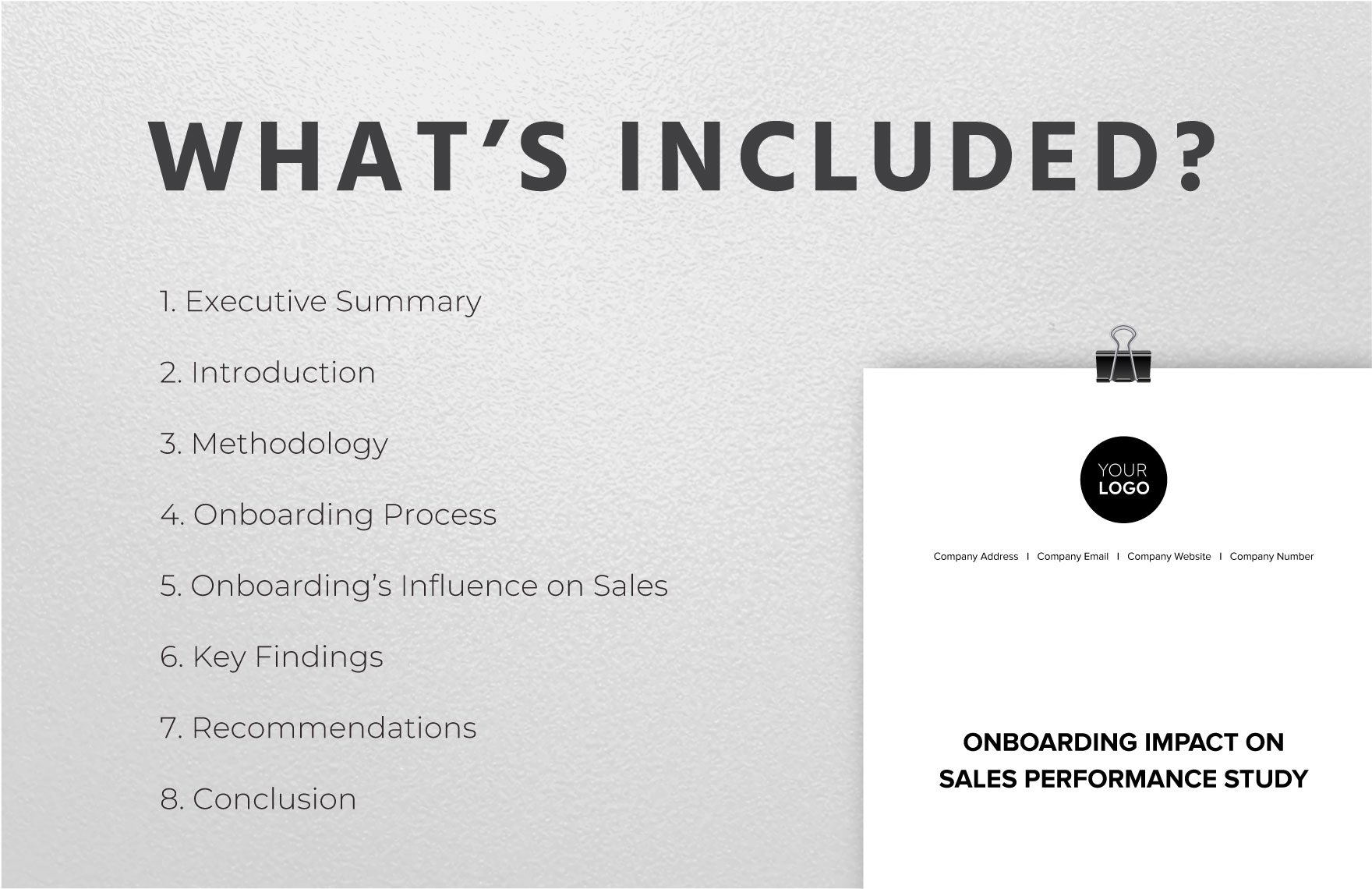 Onboarding Impact on Sales Performance Study Template