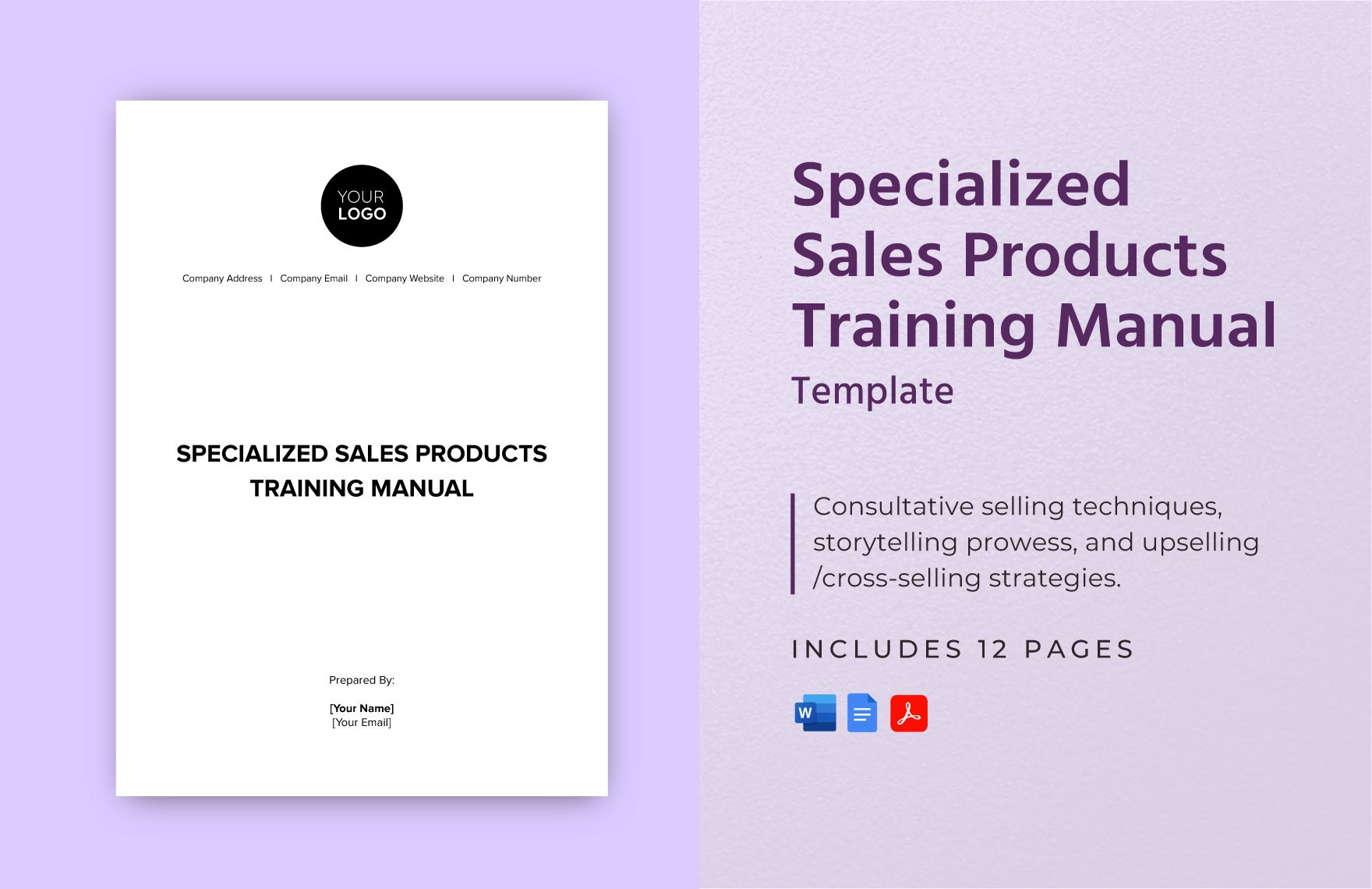 Specialized Sales Products Training Manual Template