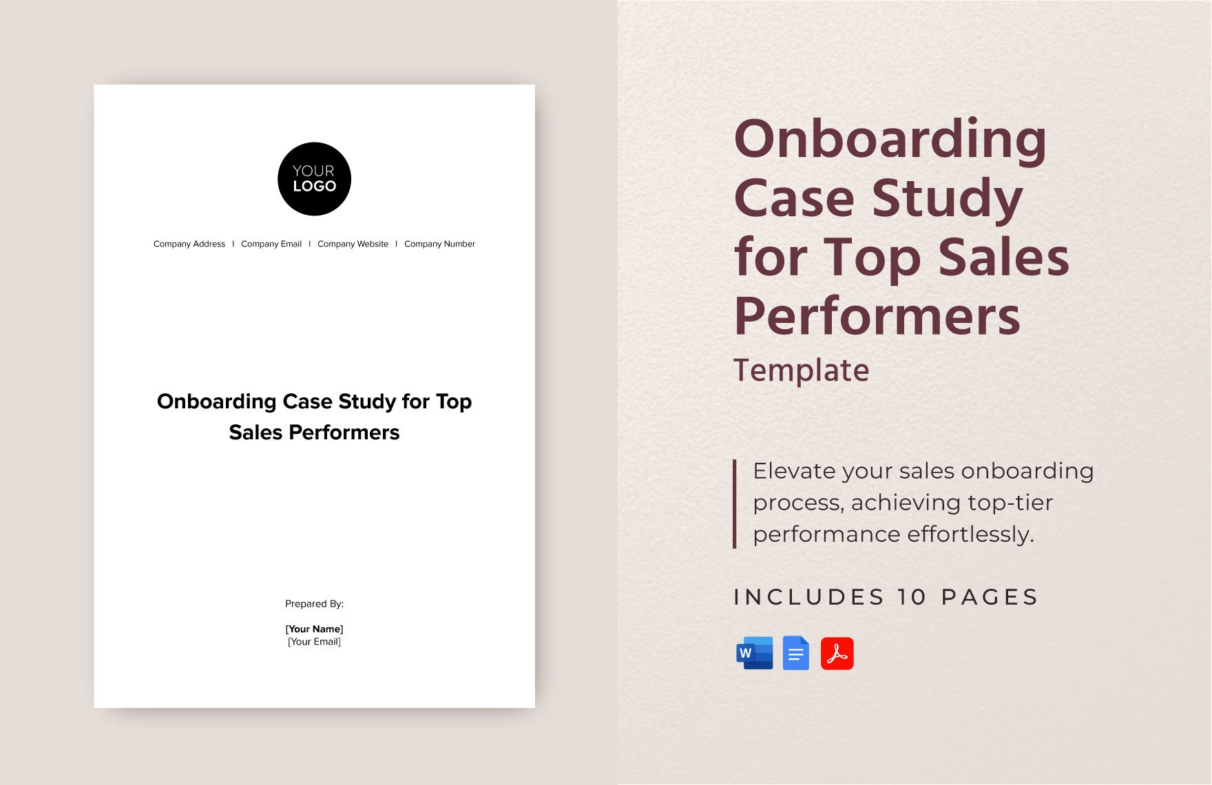 Onboarding Case Study for Top Sales Performers Template in Word, Google Docs, PDF