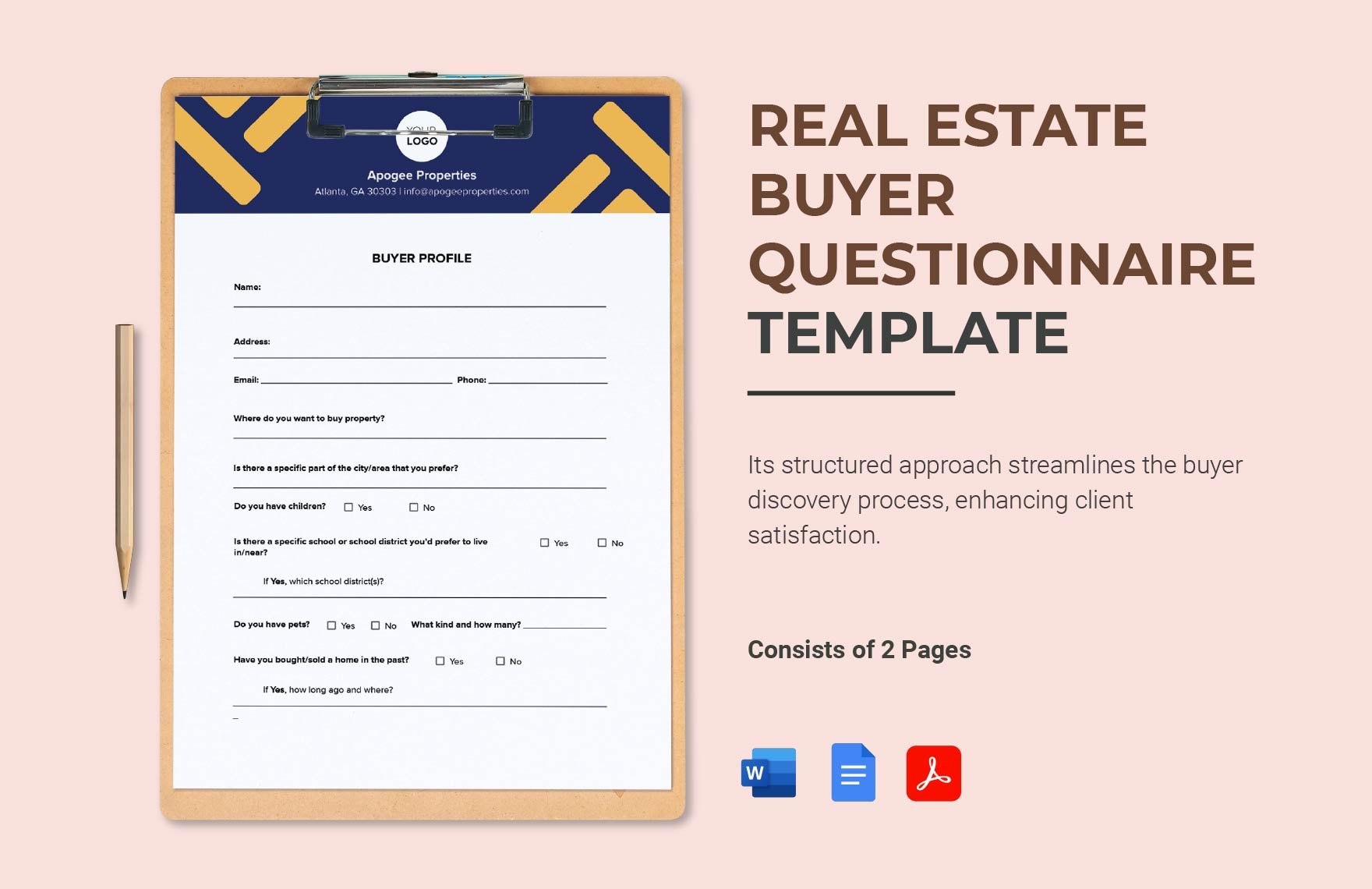 Free Real Estate Buyer Questionnaire Template
