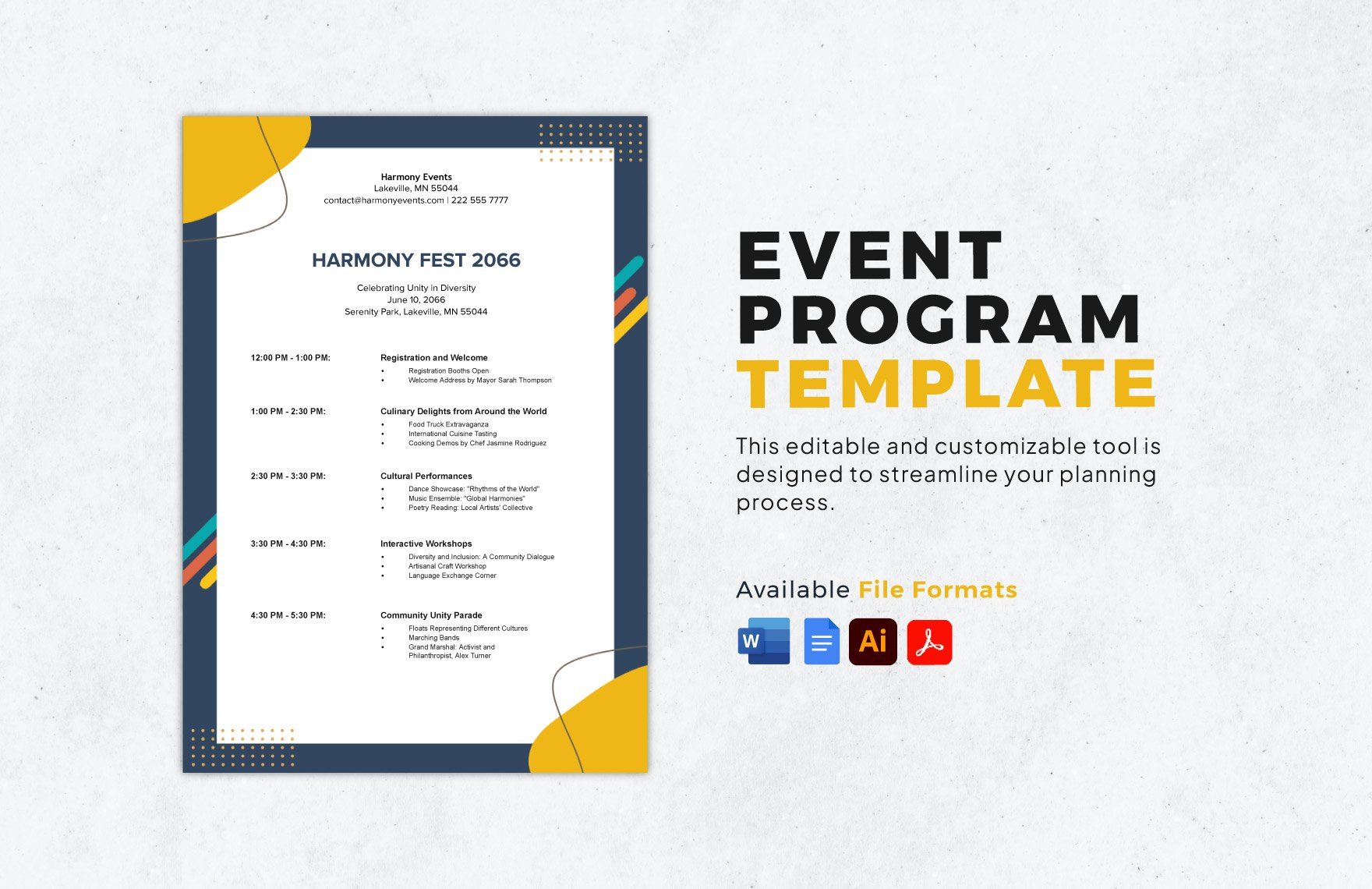 Event Program Template
