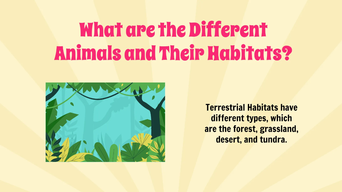 Free Different Animals and Their Habitats Template to Edit Online