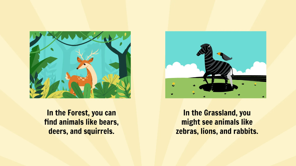 Free Different Animals and Their Habitats Template to Edit Online