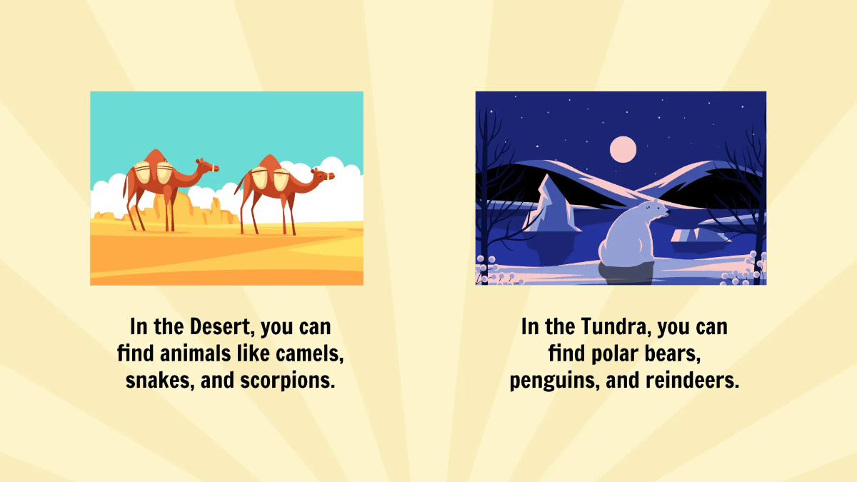 Free Different Animals and Their Habitats Template to Edit Online